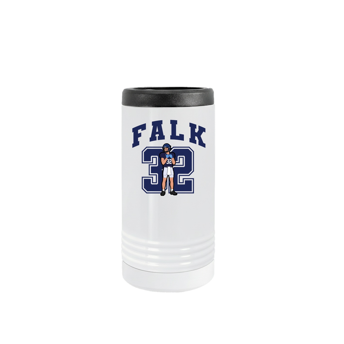 Slim Beverage Holder — Number in White