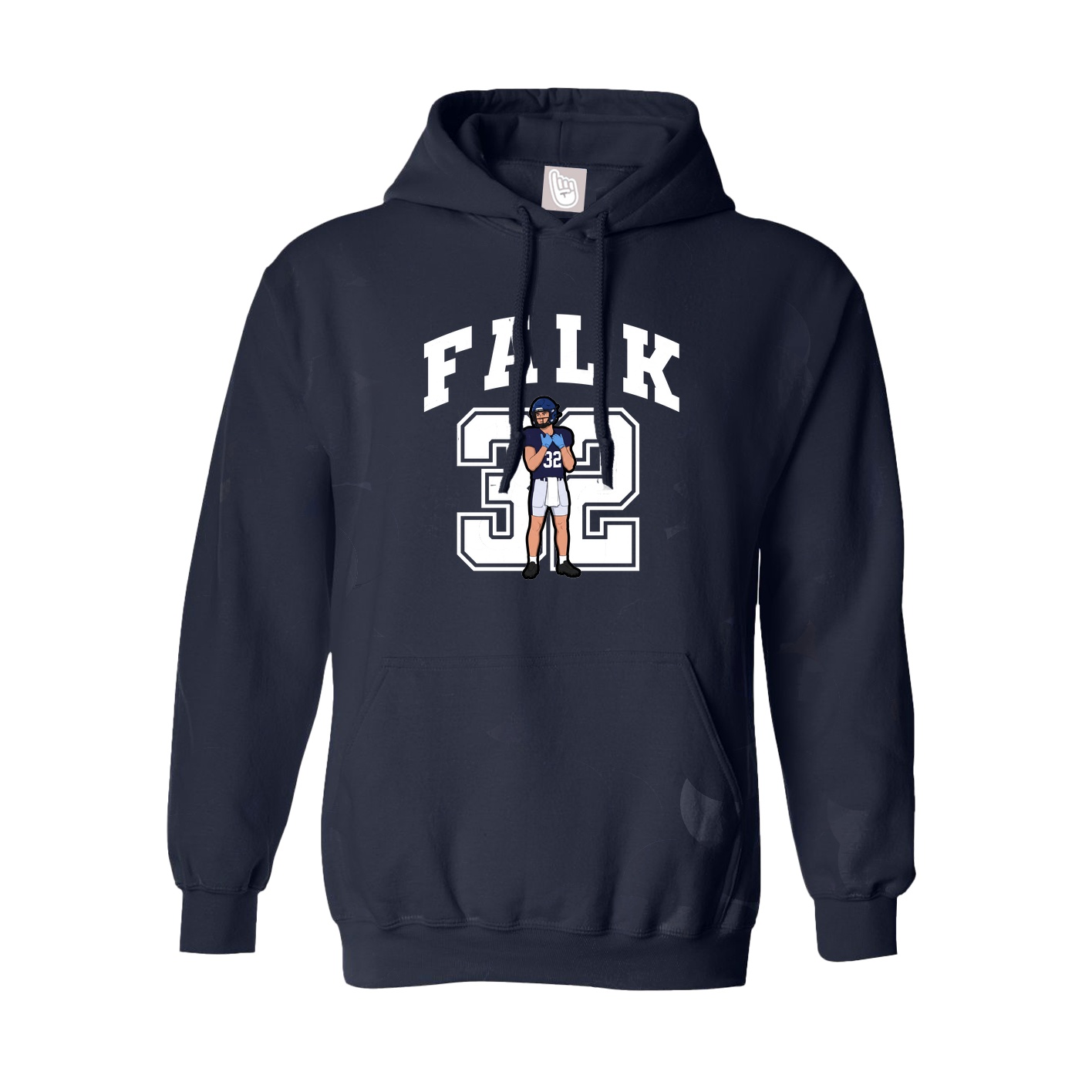 Hoodie — Number in Navy