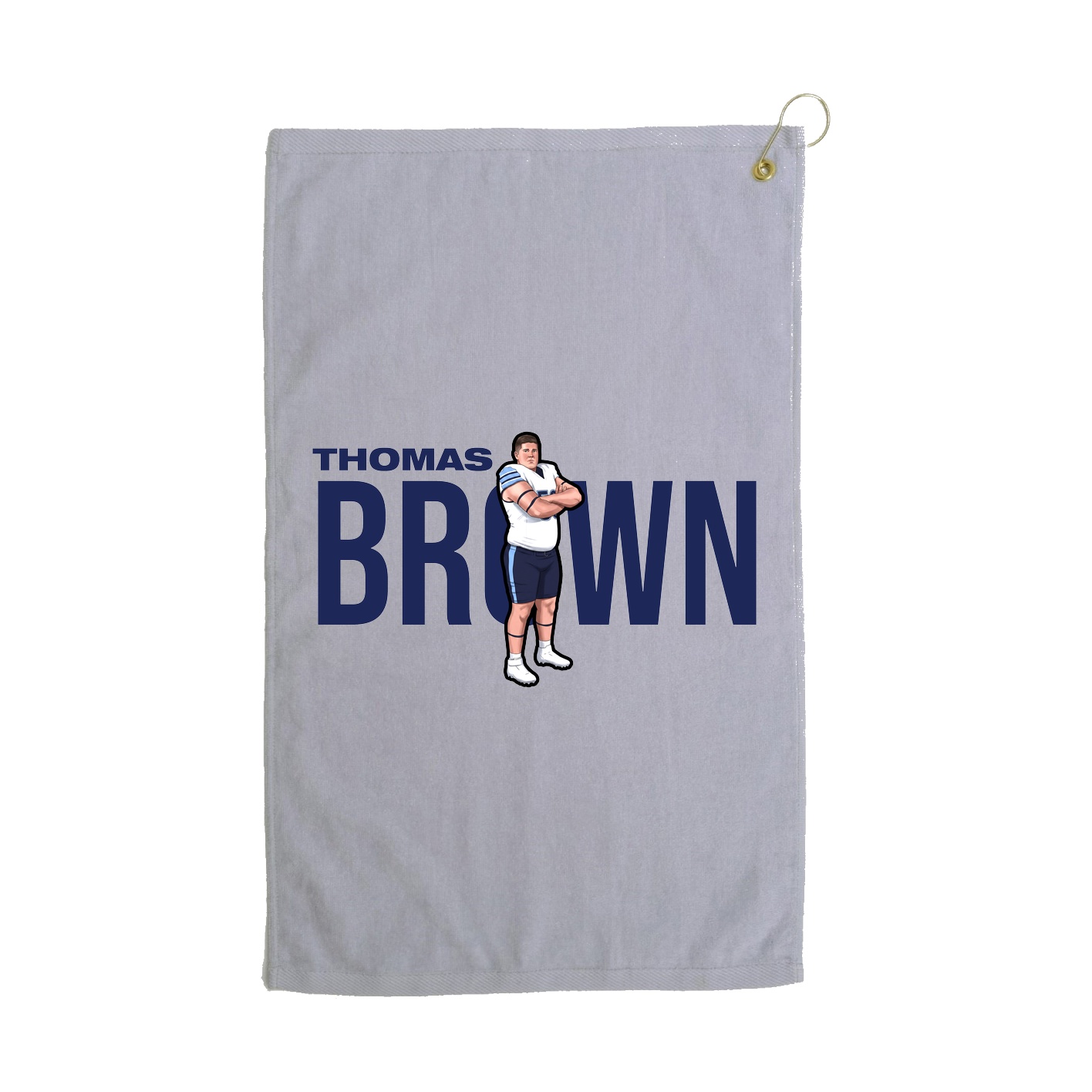 Golf Towel — Player Name in Grey
