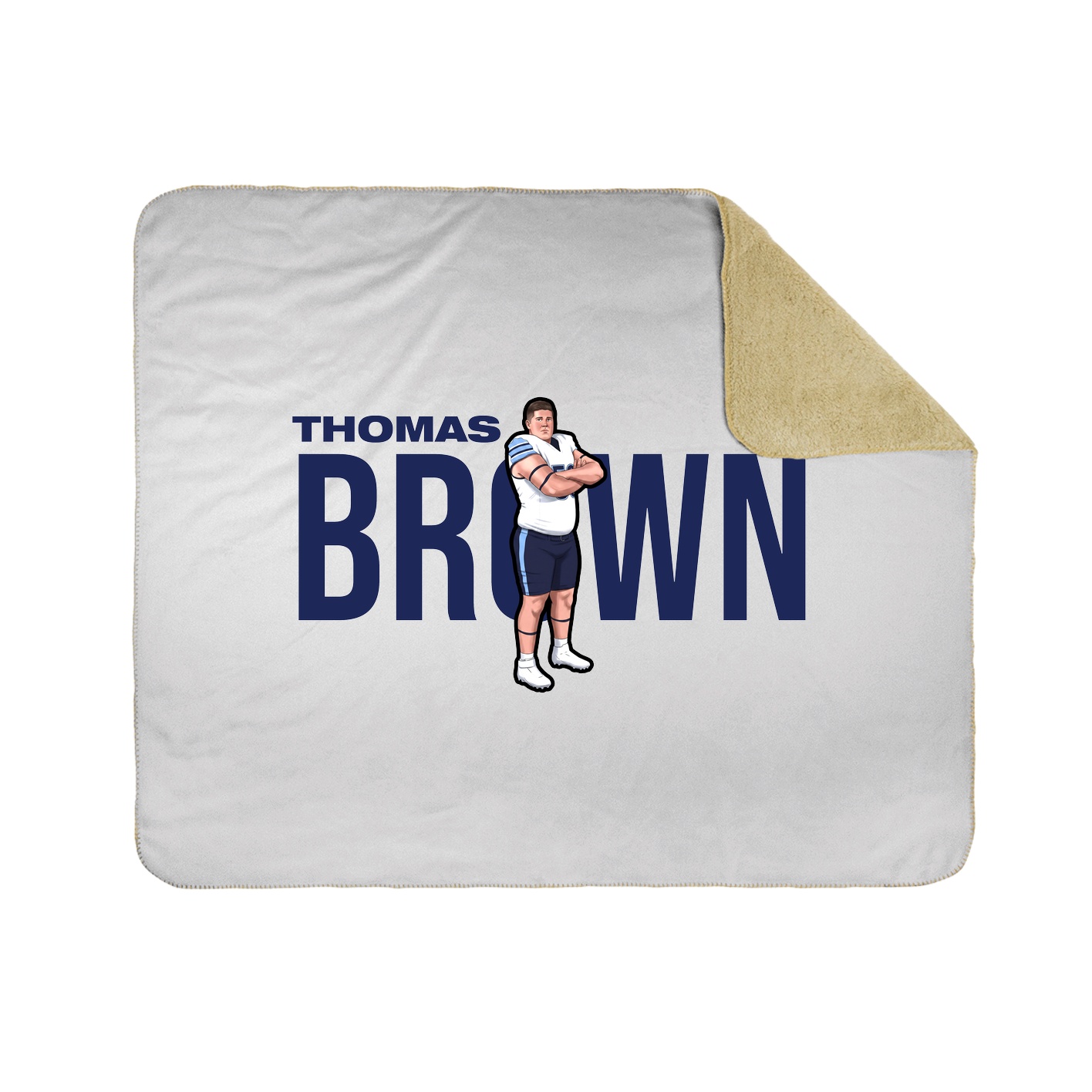 Throw Blanket — Player Name in White