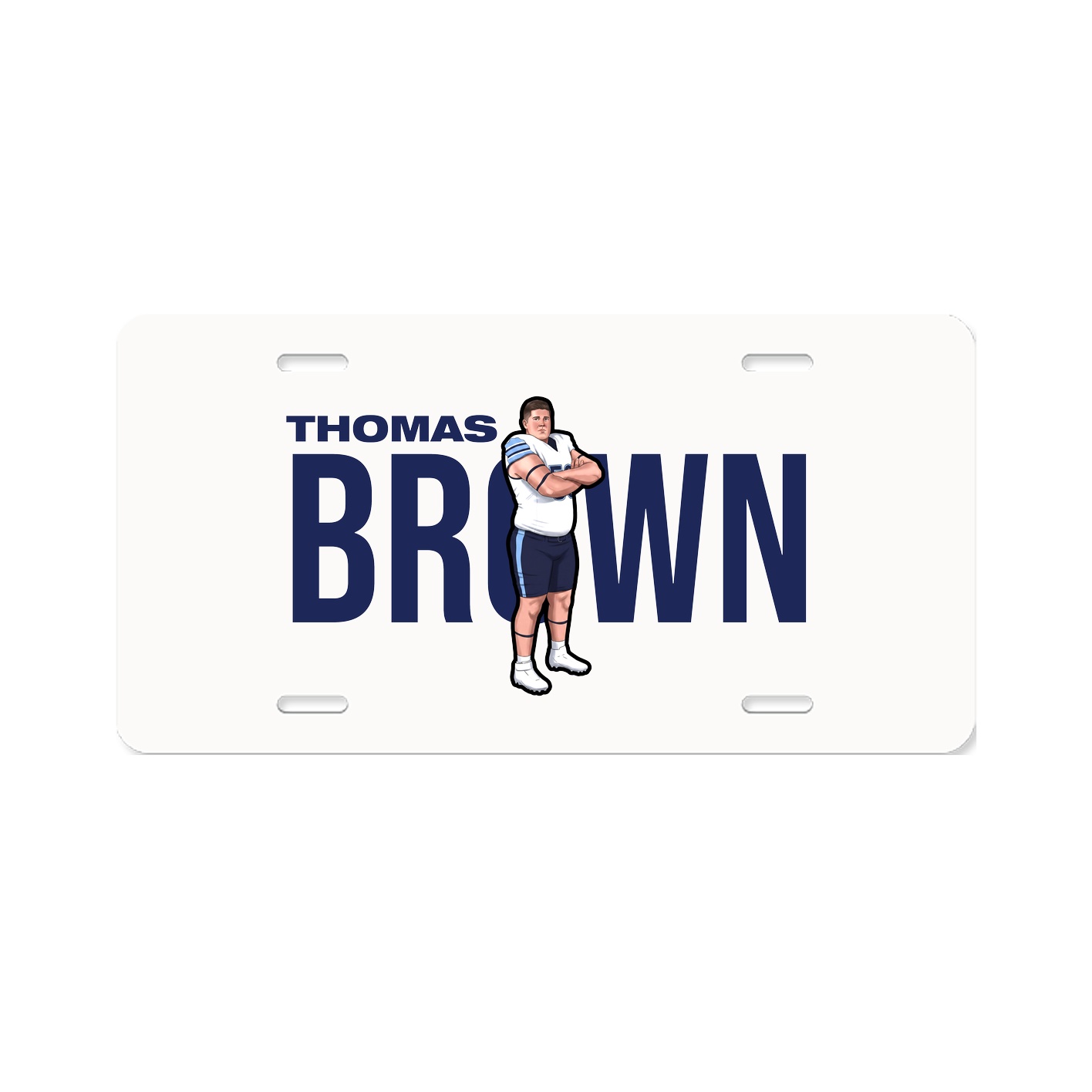 License Plate — Player Name in Classic