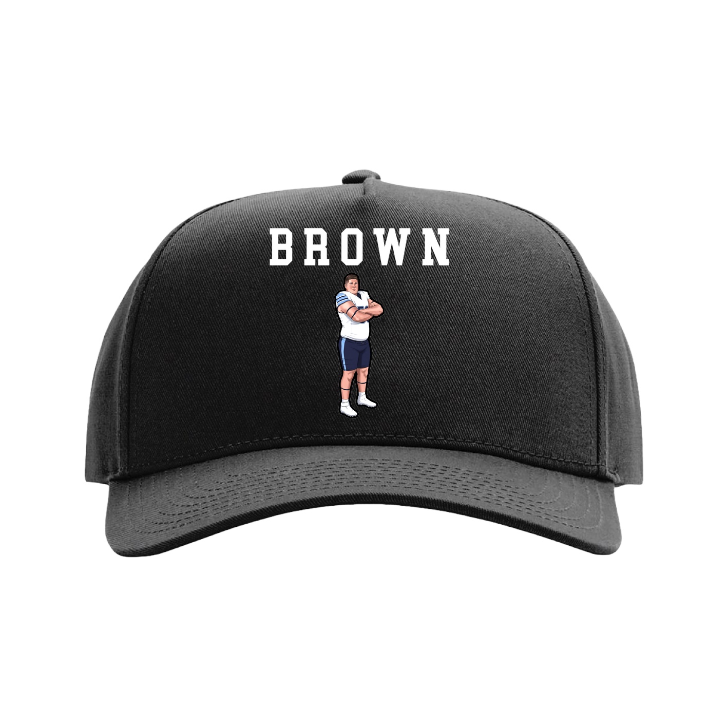 Full Fabric Five-Panel Champ Cap — Shirsey in Black