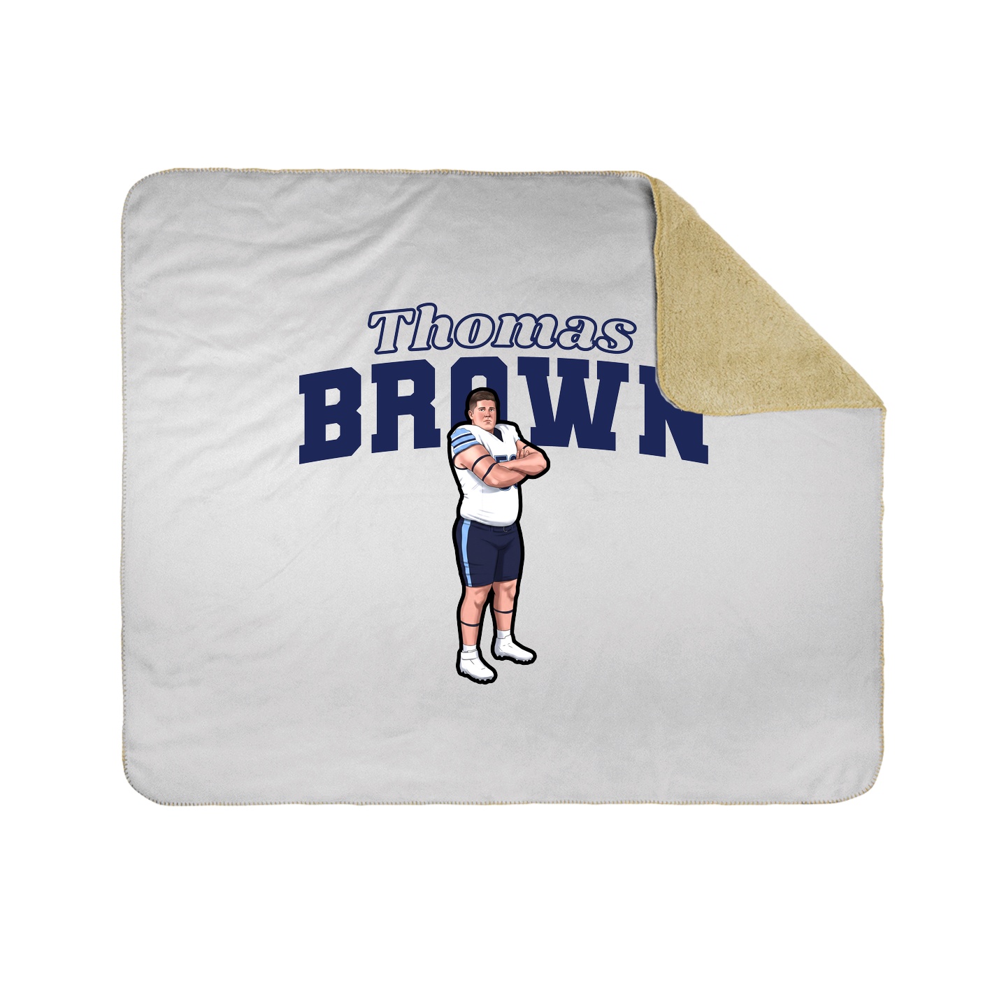 Throw Blanket — Name Arch in White