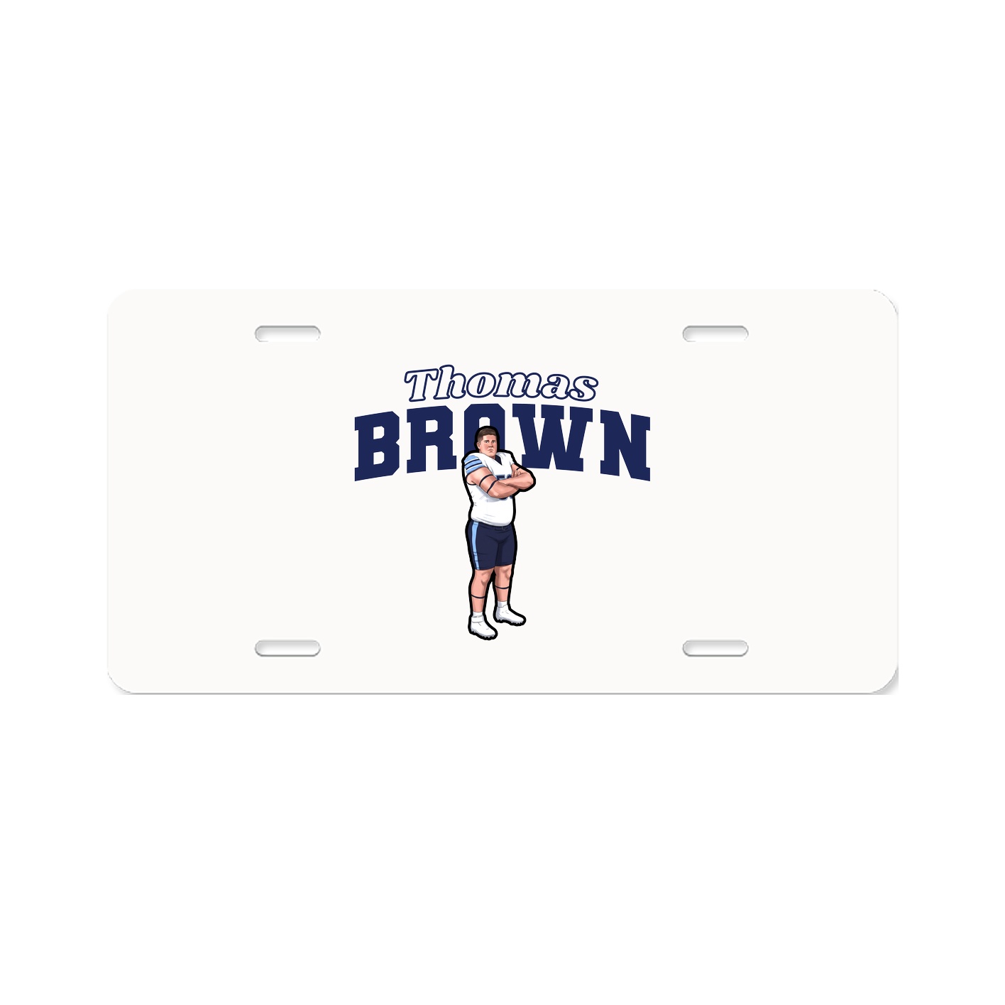 License Plate — Name Arch in Classic