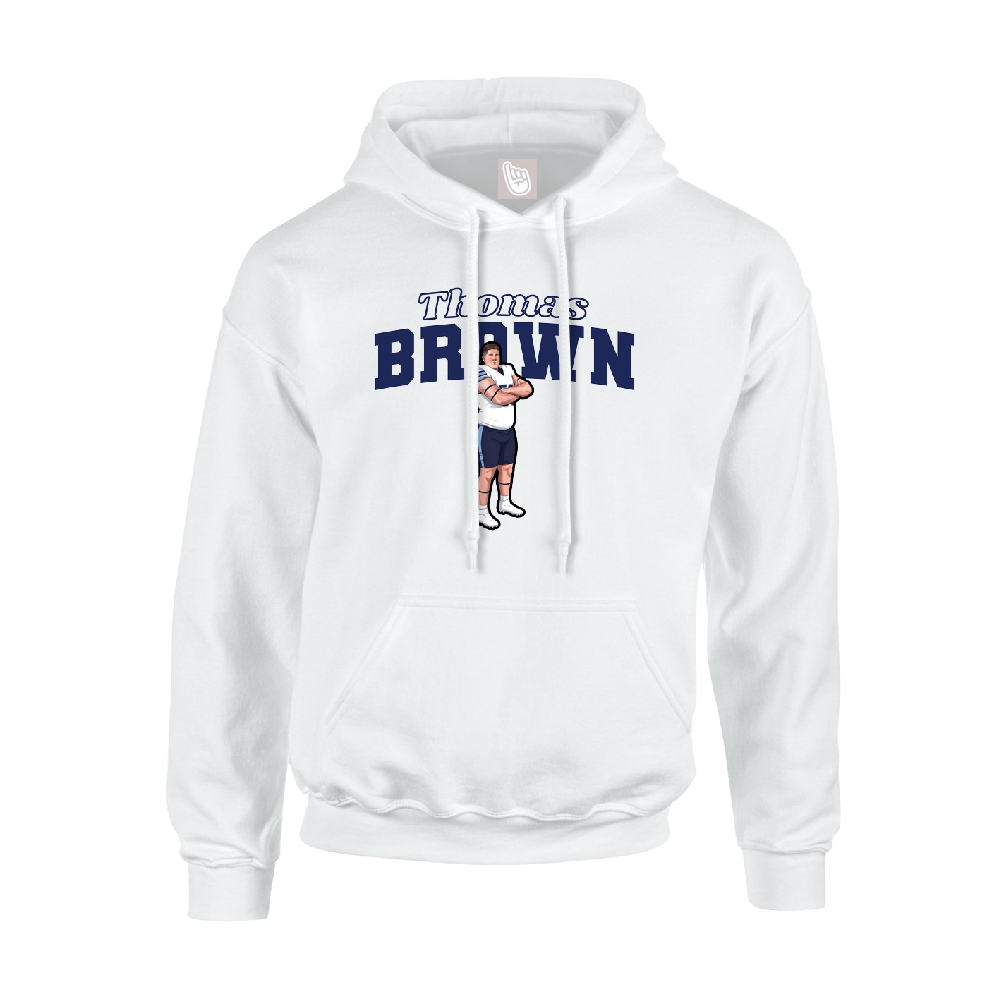 Hoodie — Name Arch in White