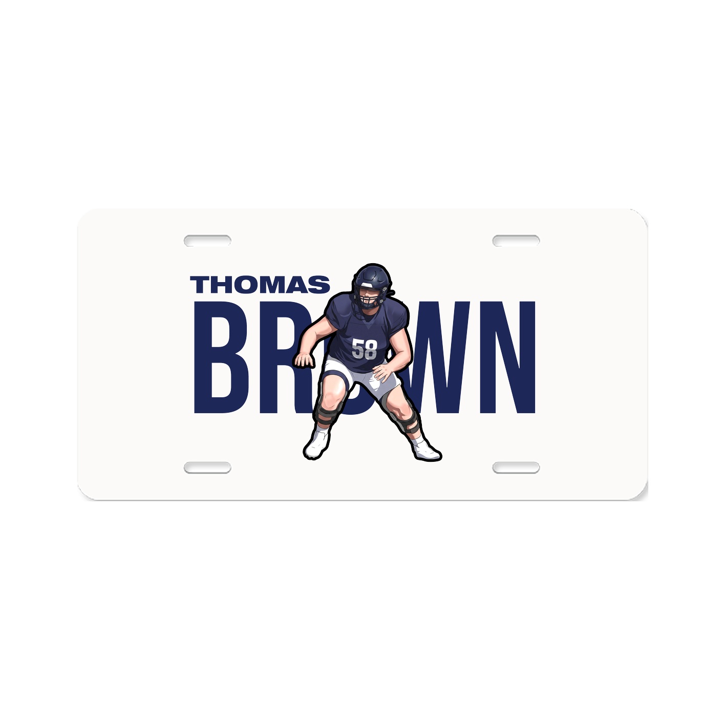License Plate — Player Name in Classic