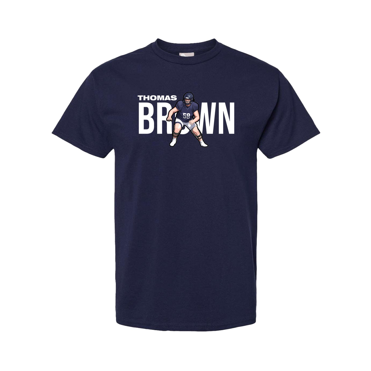 Youth Tee — Player Name in Navy