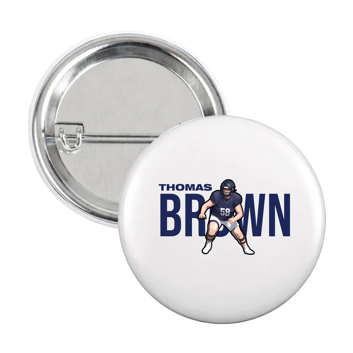 Game Day Button — Player Name in White