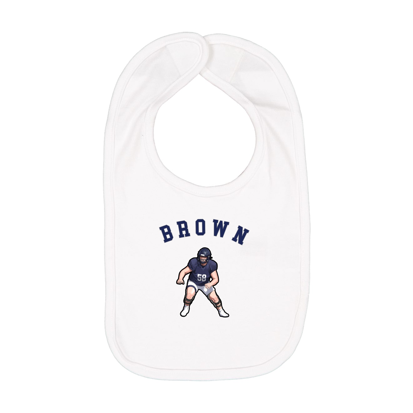 Infant Bib — Shirsey Arch in White