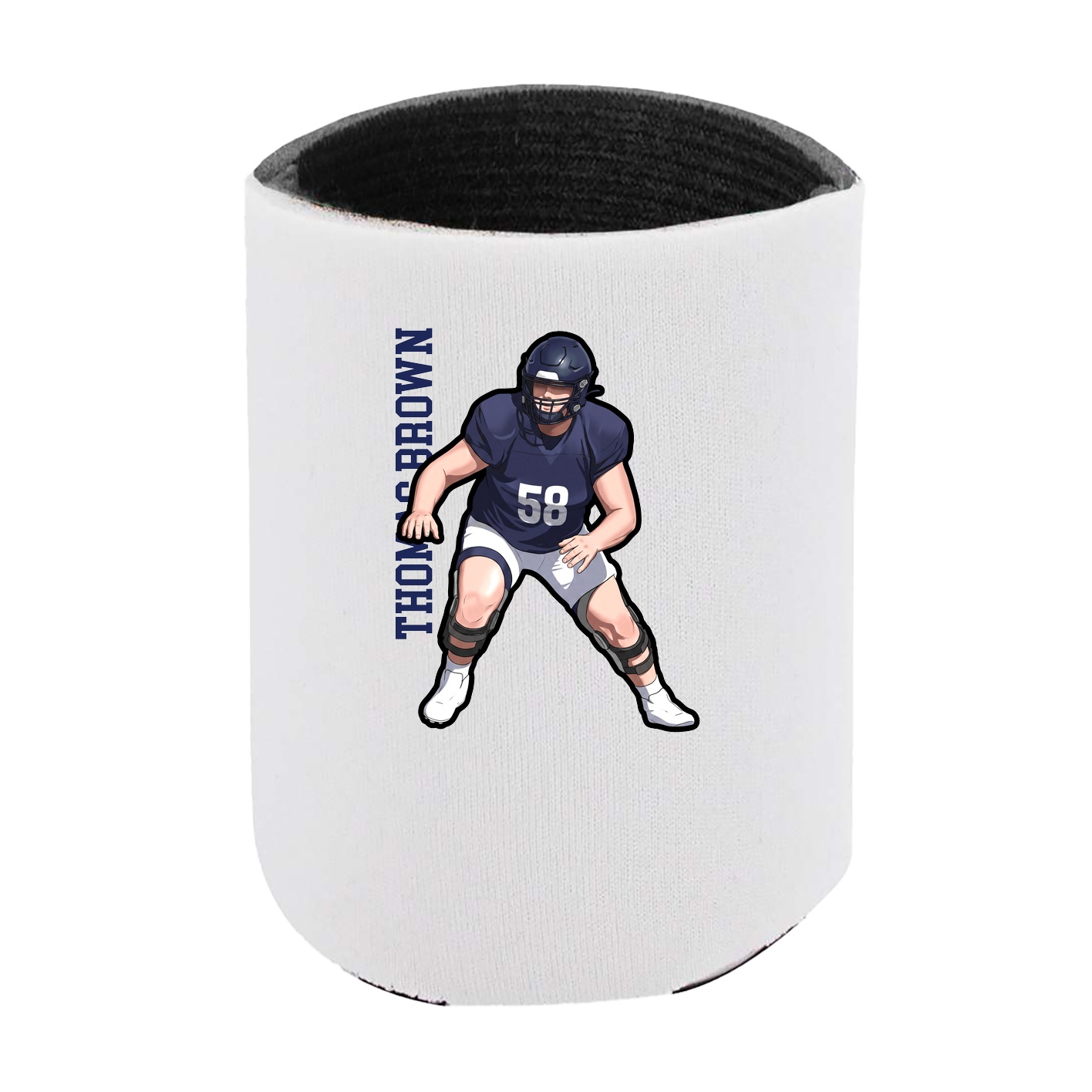 Can Holder — Name Vertical in White
