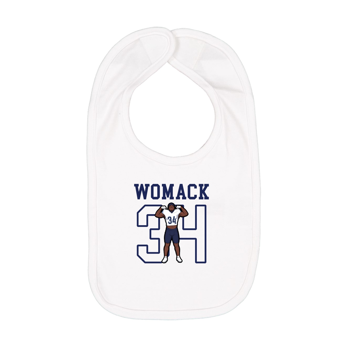 Infant Bib — Shirsey in White