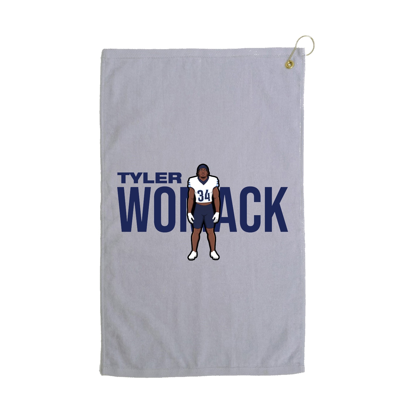 Golf Towel — Player Name in Grey
