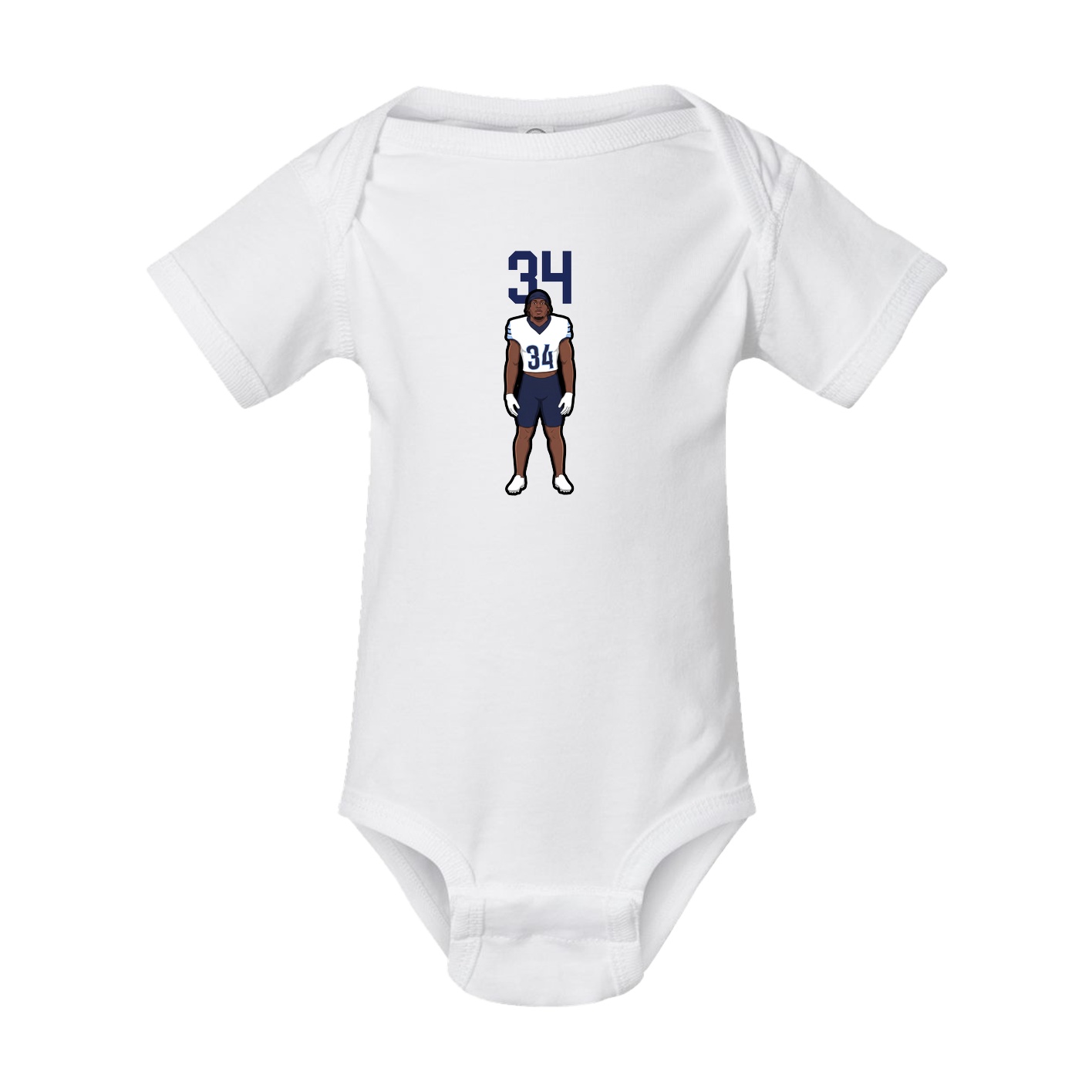 Baby Onesie — Number Top in White