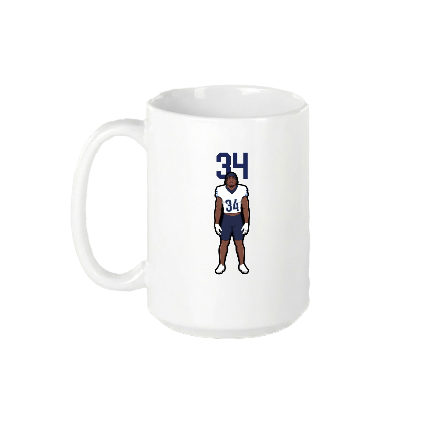 15oz Coffee Mug — Number Top in White