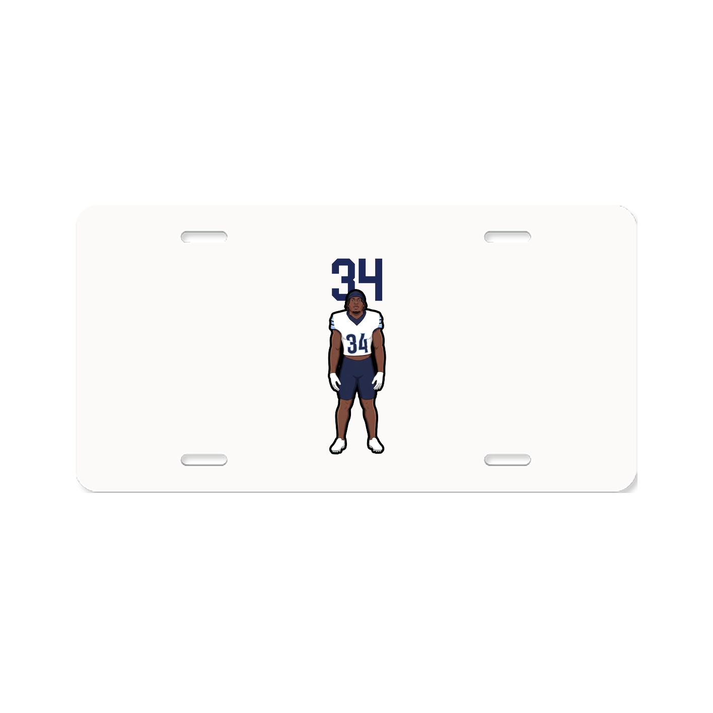 License Plate — Number Top in Classic