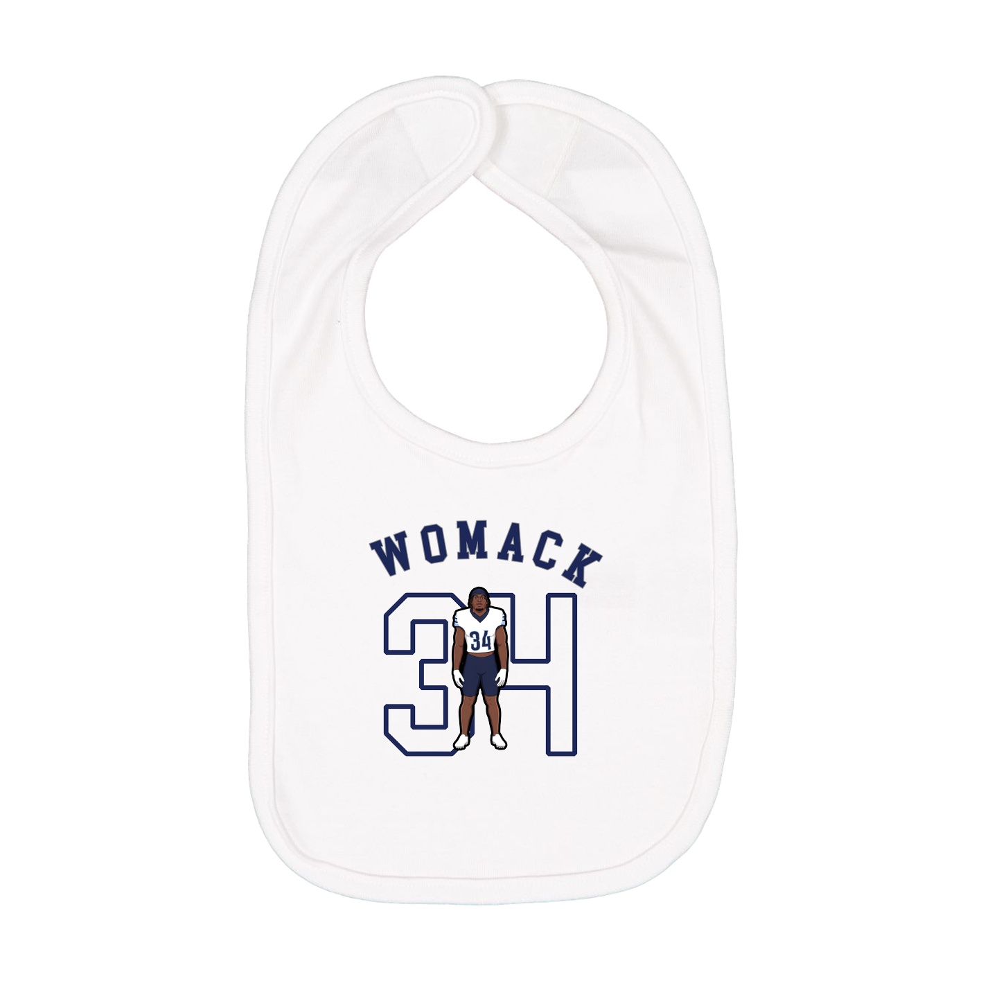 Infant Bib — Shirsey Arch in White