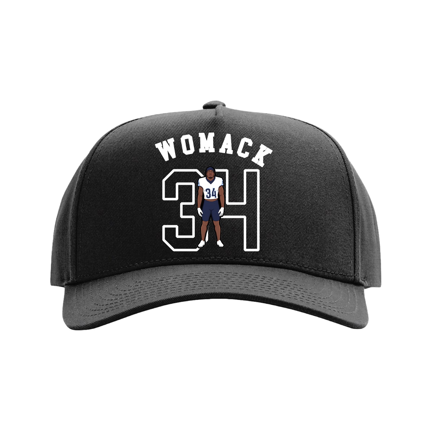 Full Fabric Five-Panel Champ Cap — Shirsey Arch in Black