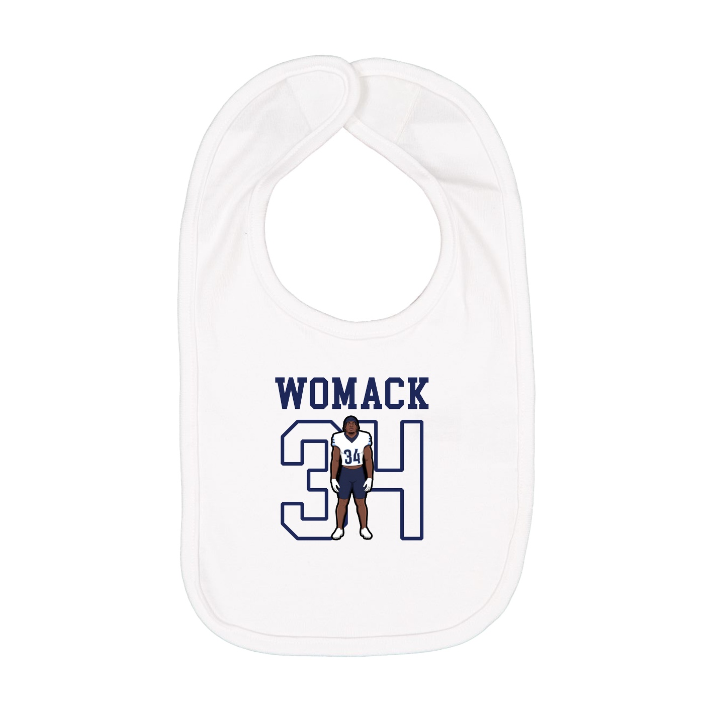 Infant Bib — Shirsey in White