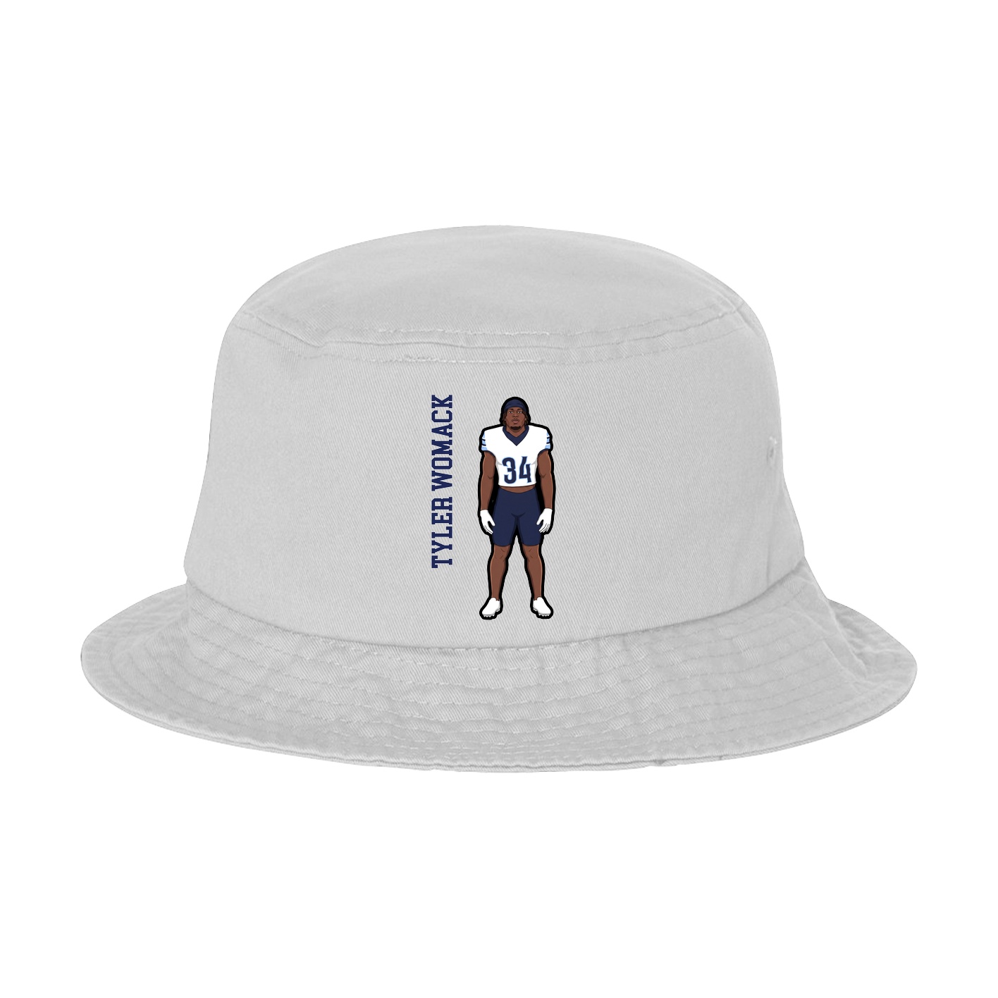 Bucket Cap — Name Vertical in White