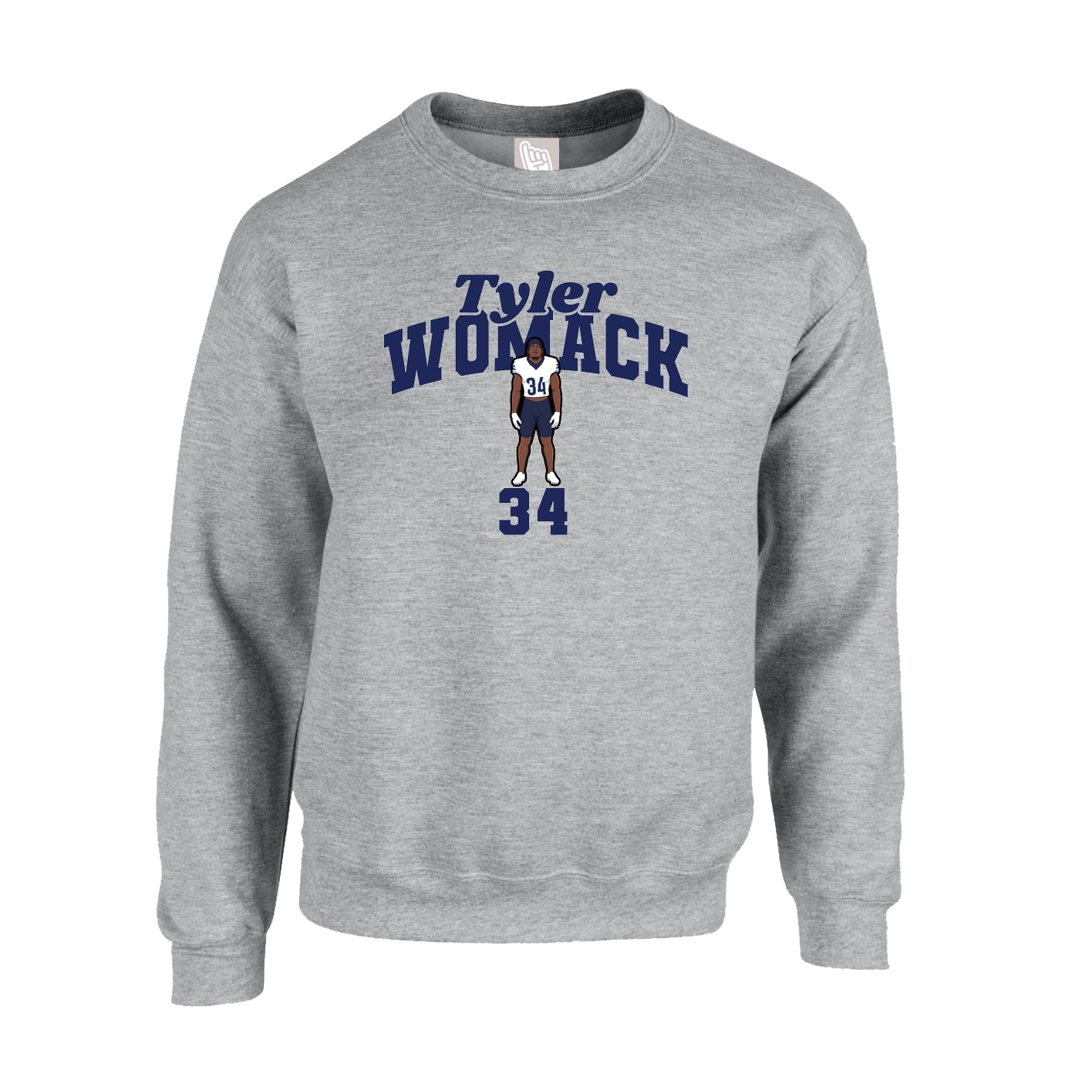 Fleece Crew — Signature Arch in Grey