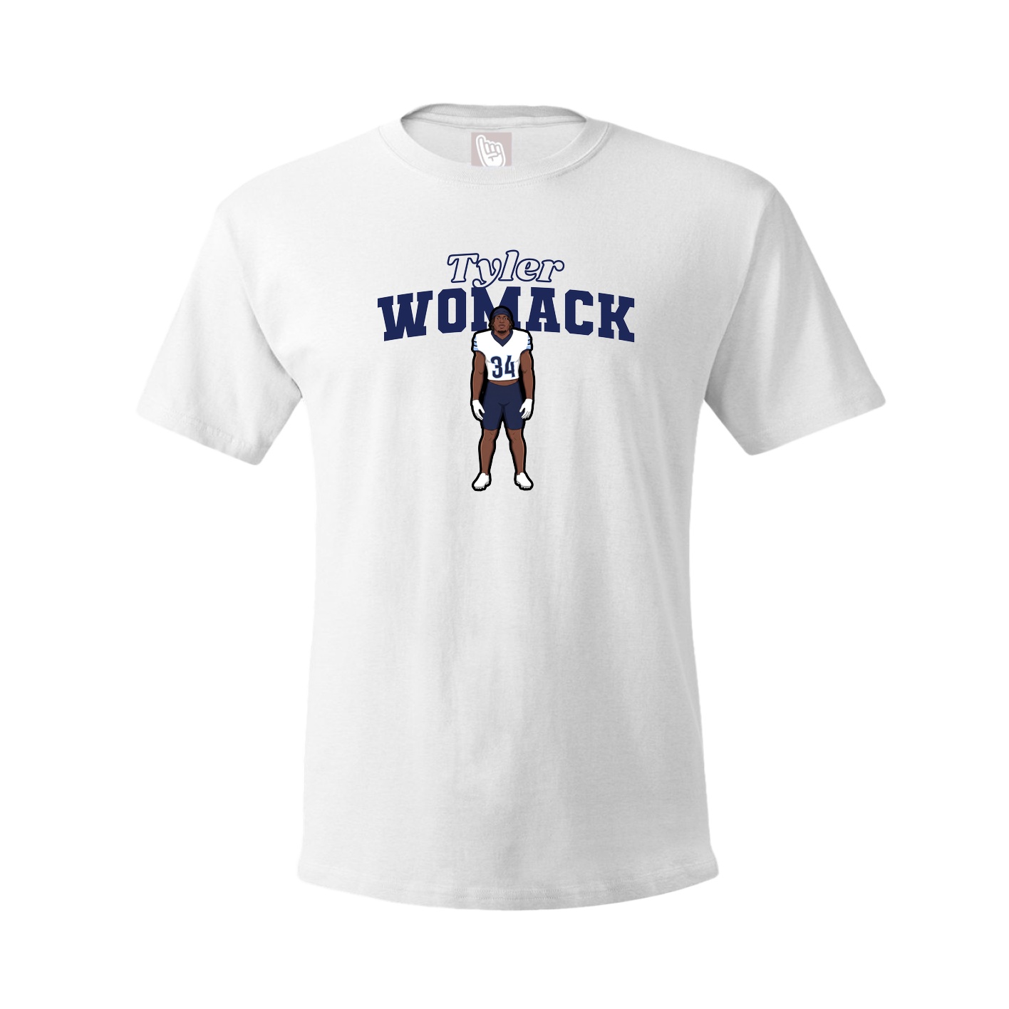 Youth Tee — Name Arch in White