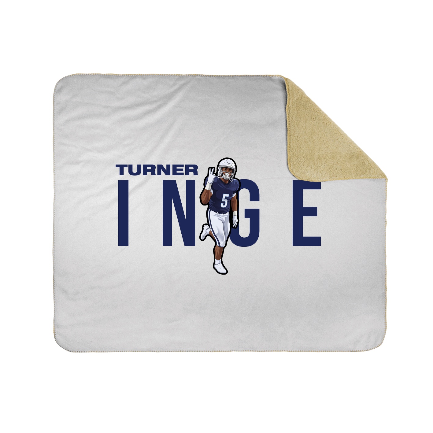 Throw Blanket — Player Name in White