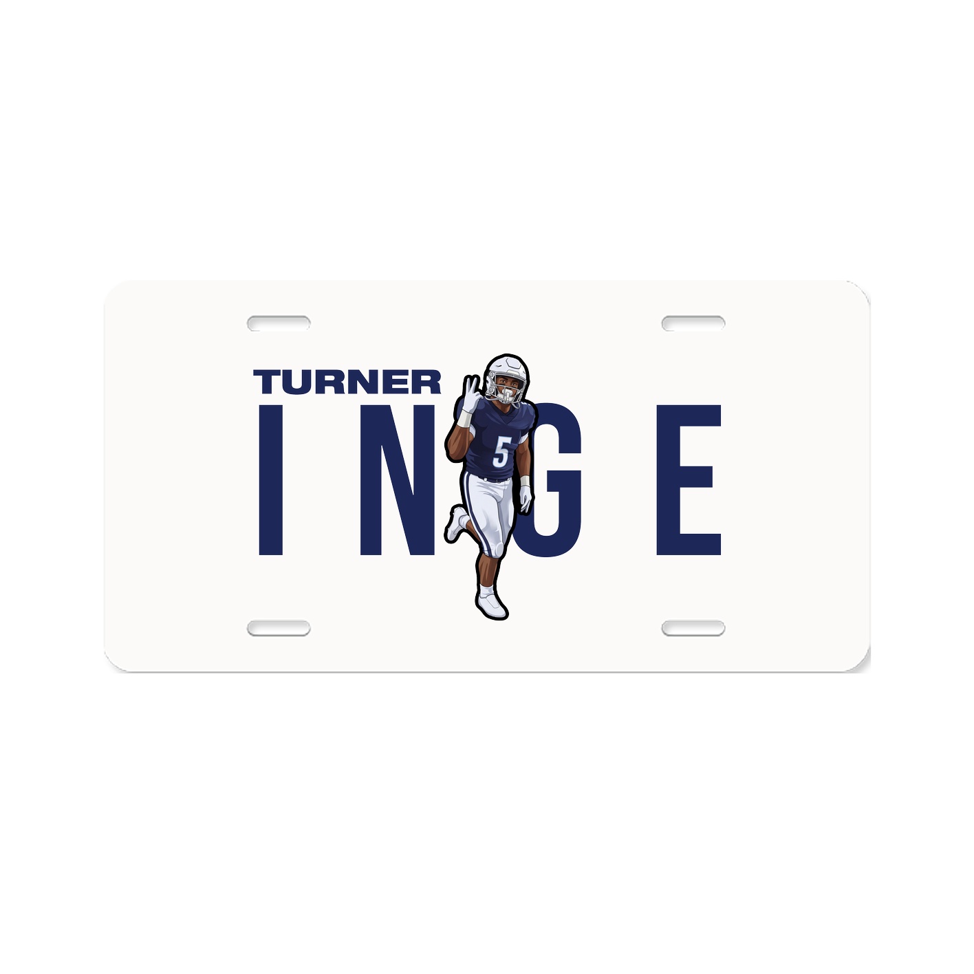License Plate — Player Name in Classic