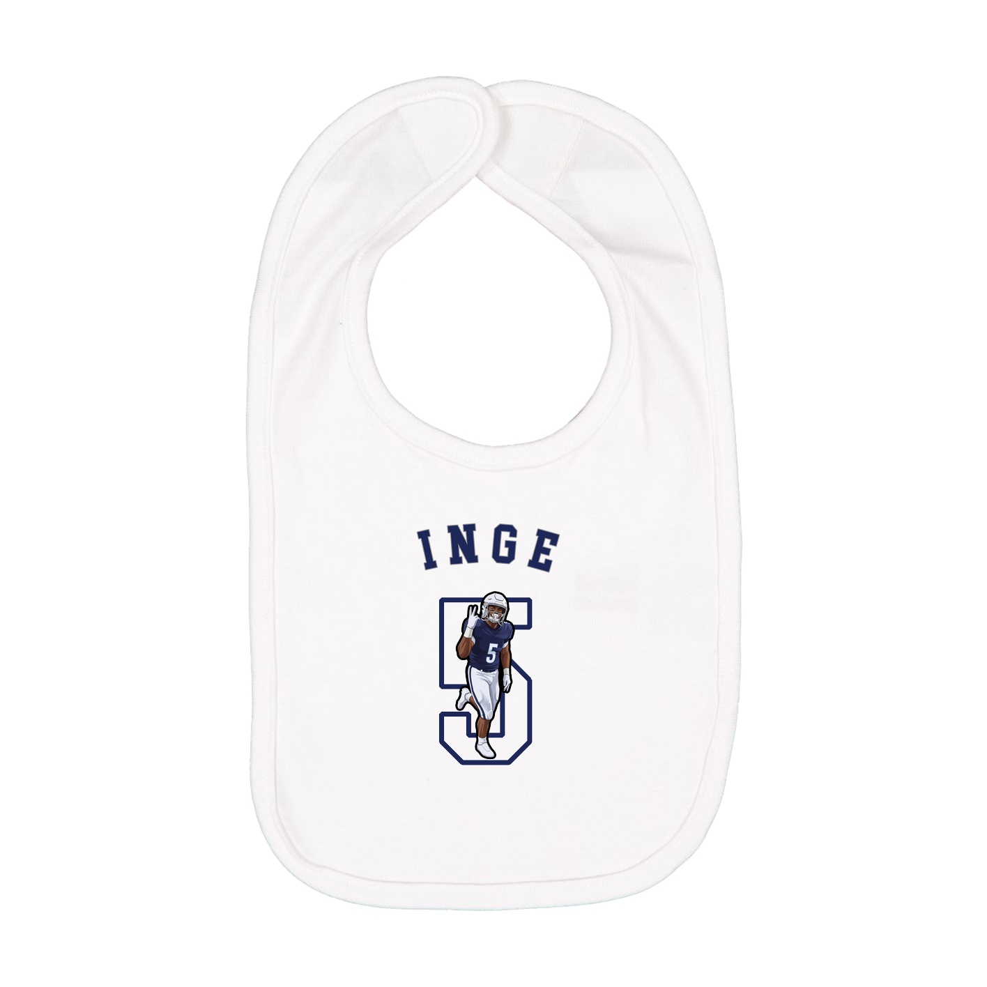 Infant Bib — Shirsey Arch in White