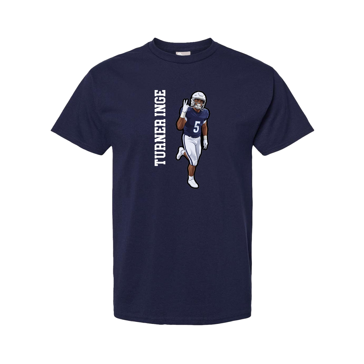 Youth Tee — Name Vertical in Navy