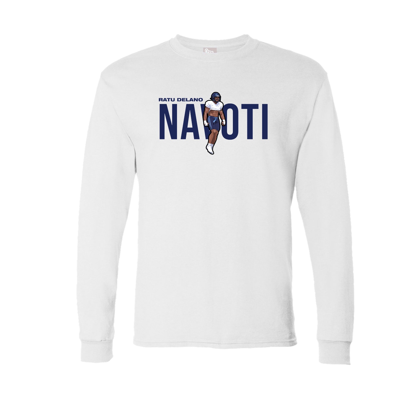 Long Sleeve Tee — Player Name in White