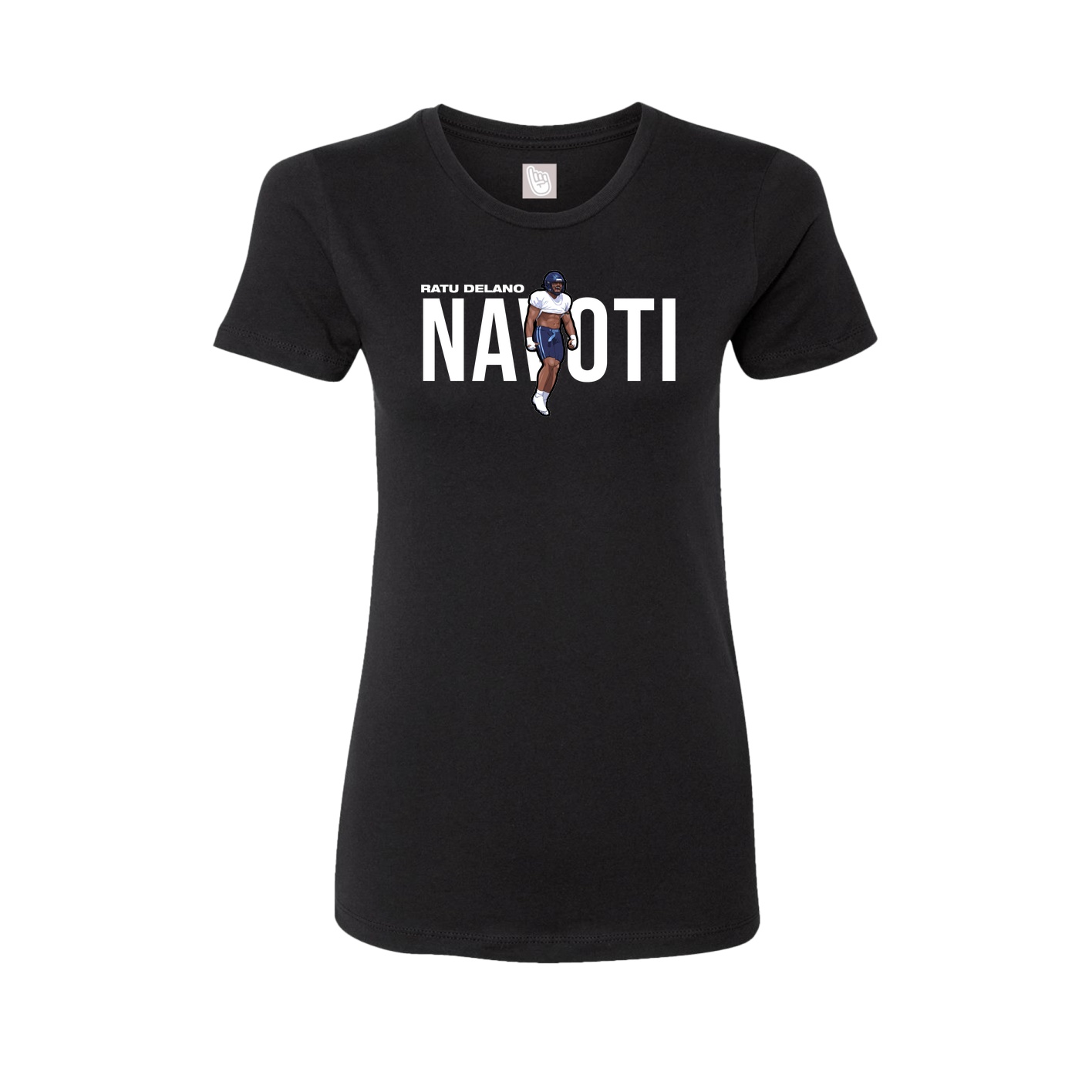 Fitted Women's Tee — Player Name in Black