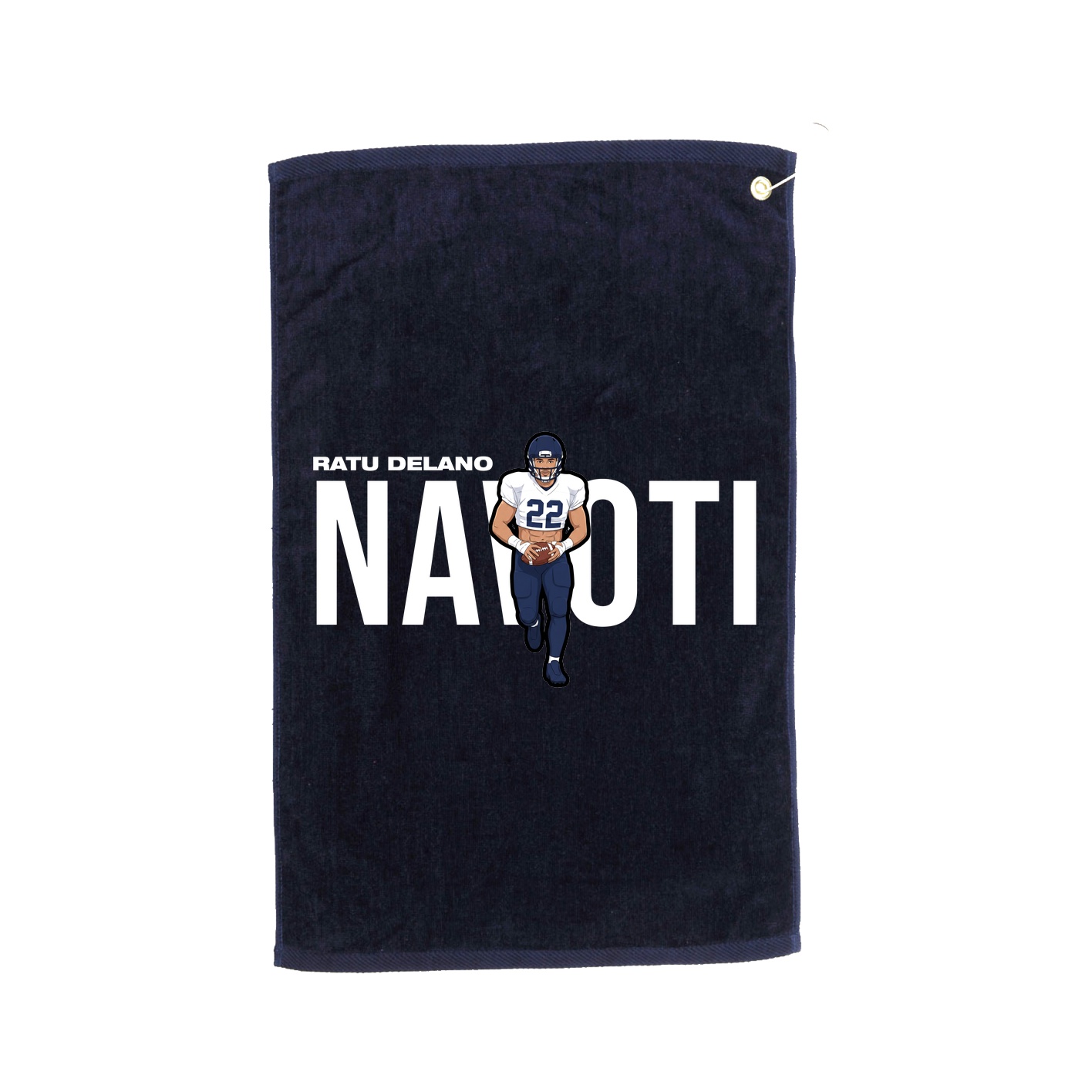 Golf Towel — Player Name in Navy