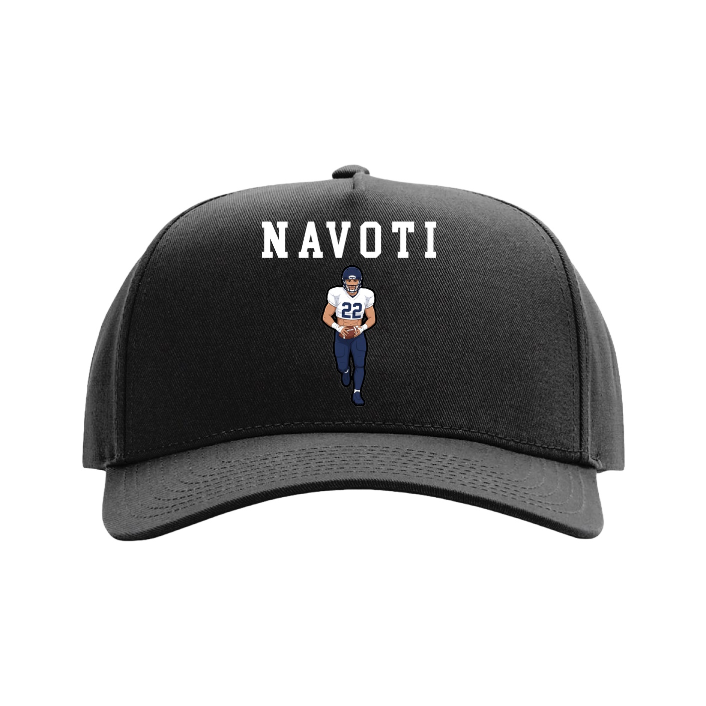 Full Fabric Five-Panel Champ Cap — Shirsey in Black