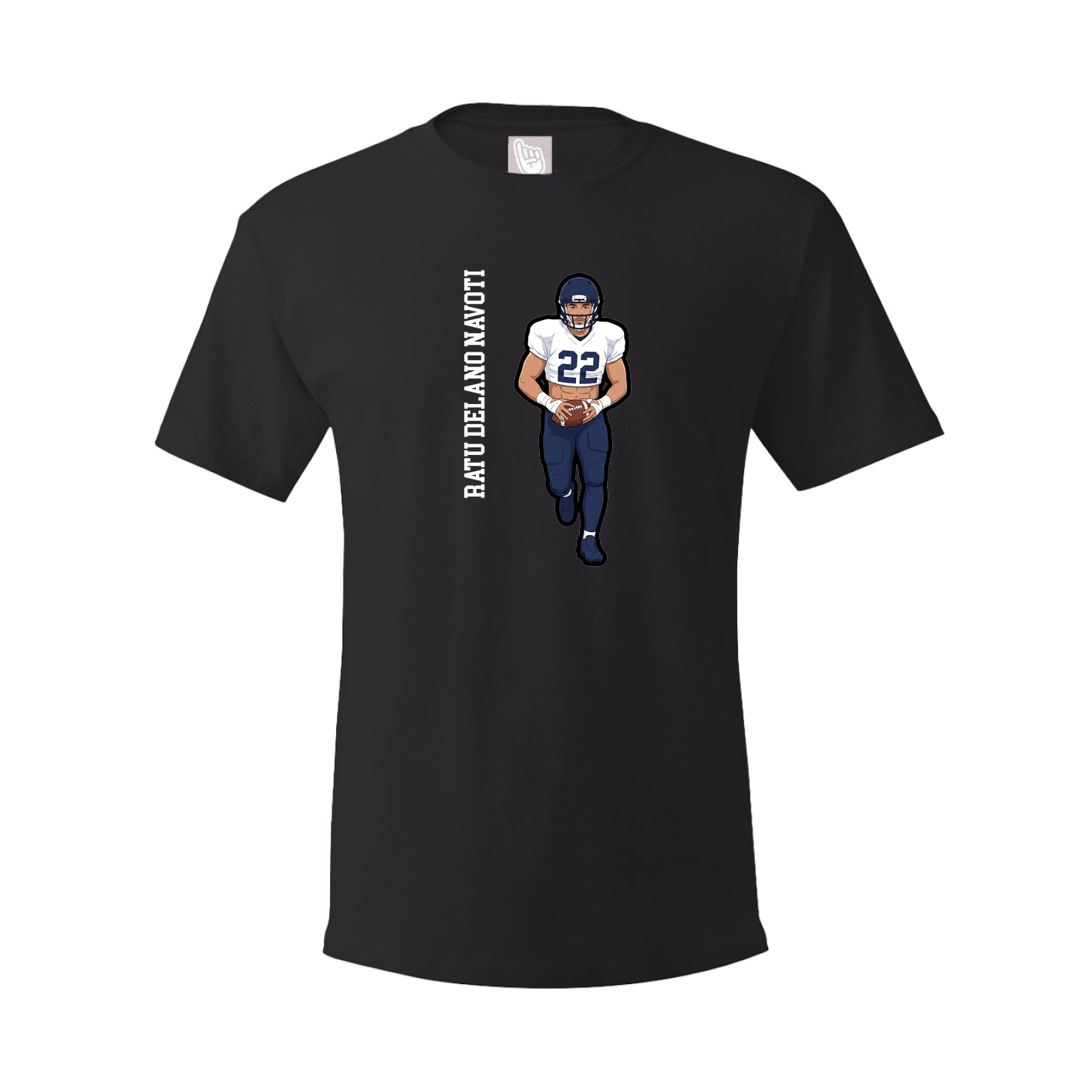 Tee — Name Vertical in Black