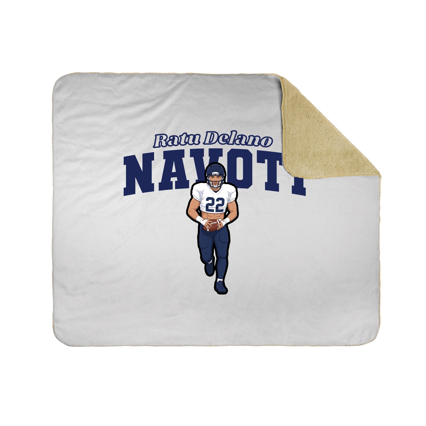 Throw Blanket — Name Arch in White
