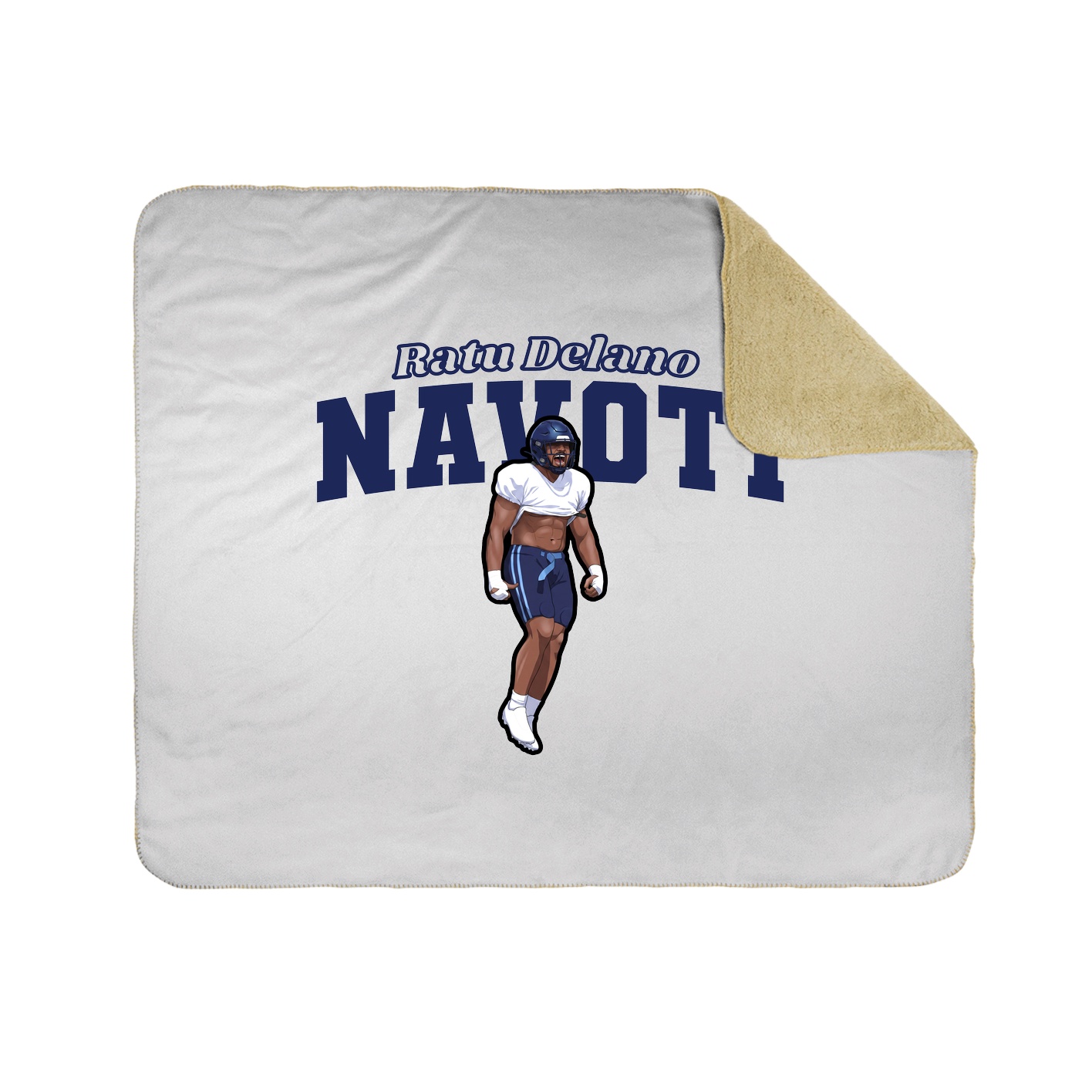 Throw Blanket — Name Arch in White