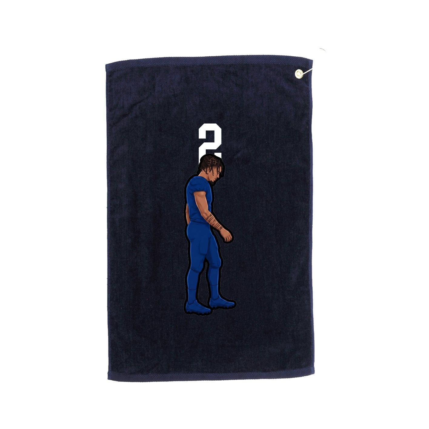 Golf Towel — Number Top in Navy