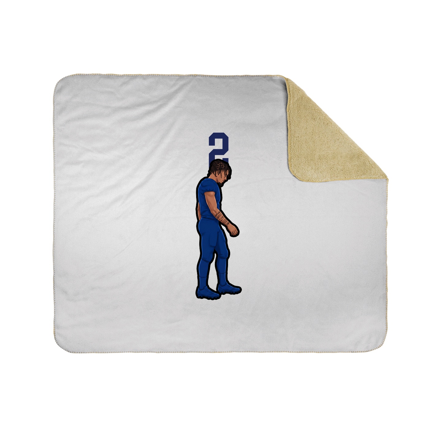 Throw Blanket — Number Top in White