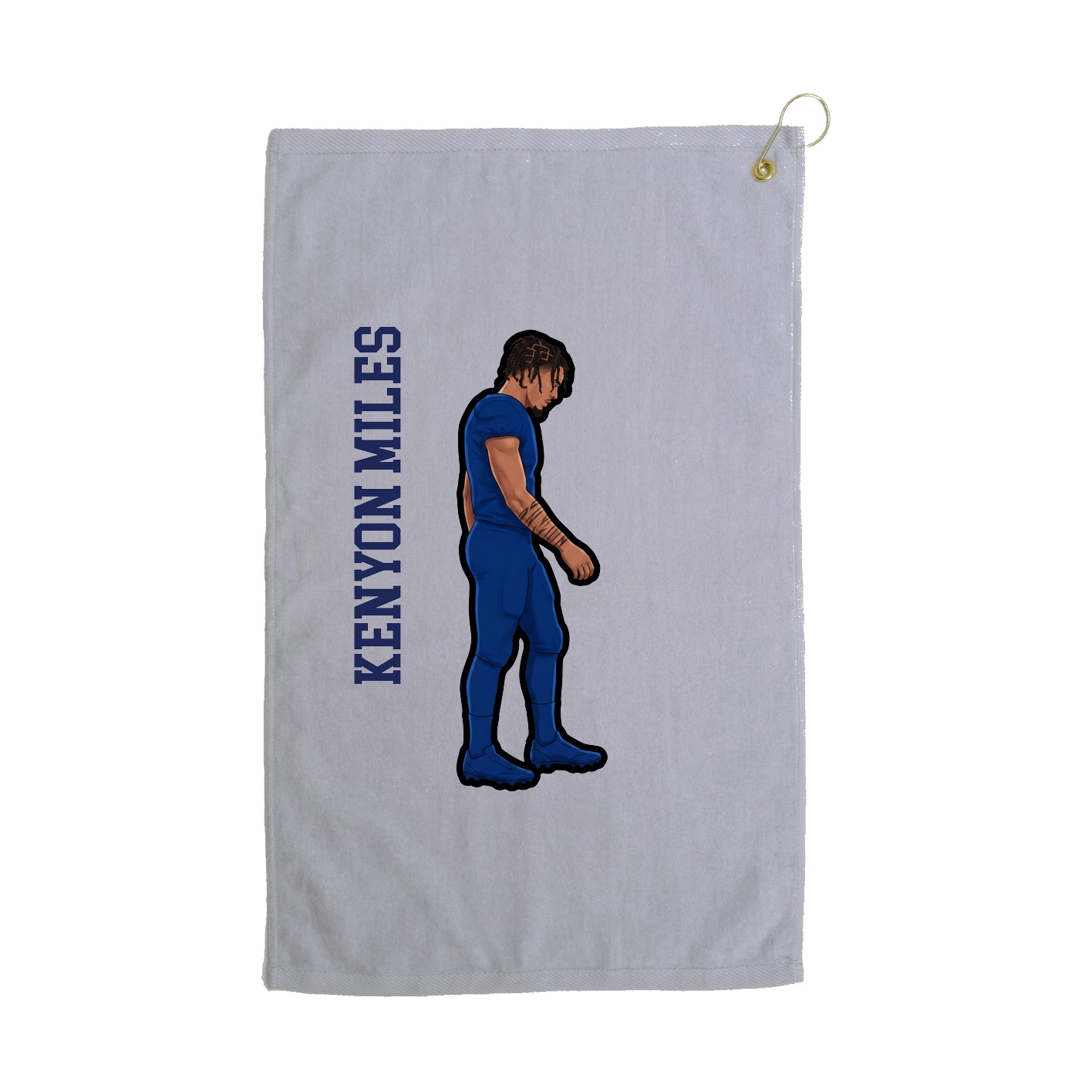 Golf Towel — Name Vertical in Grey