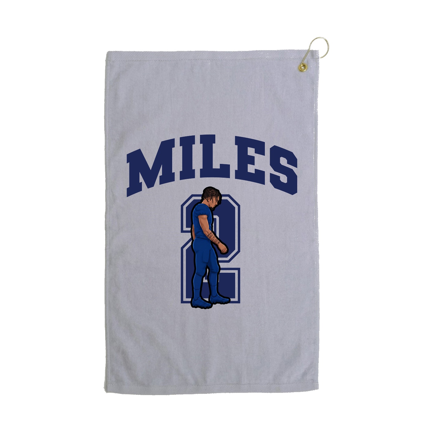 Golf Towel — Number in Grey