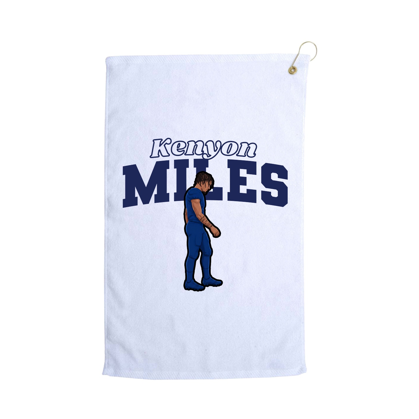 Golf Towel — Name Arch in White