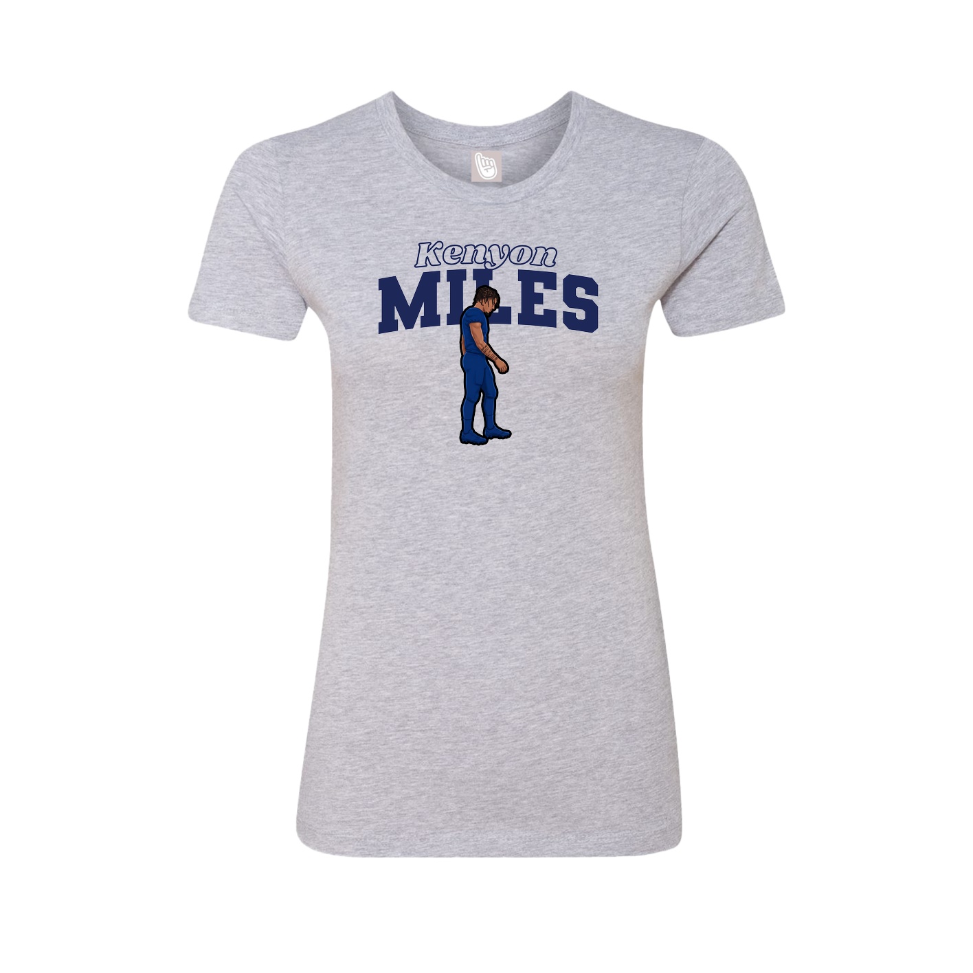 Fitted Women's Tee — Name Arch in Grey