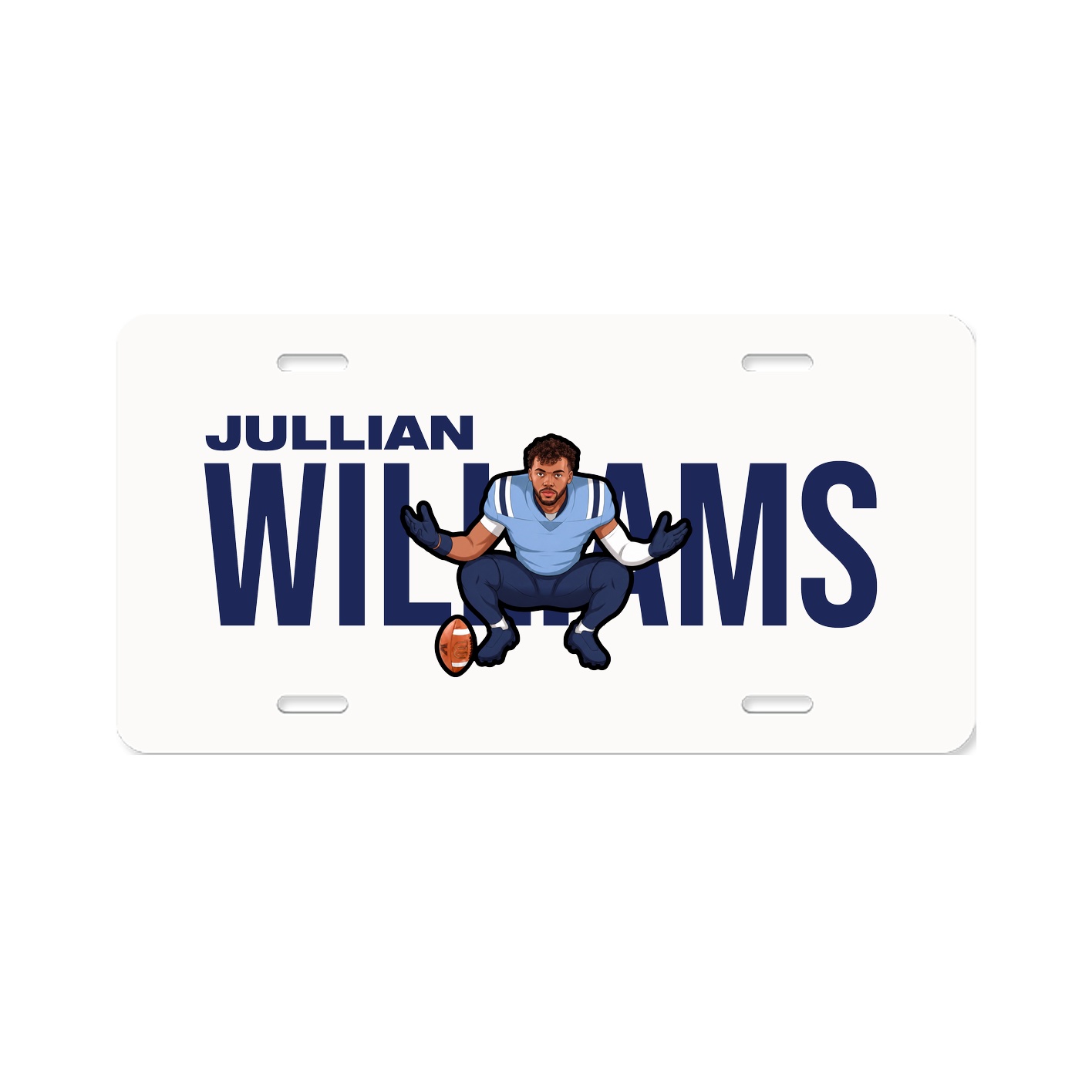 License Plate — Player Name in Classic