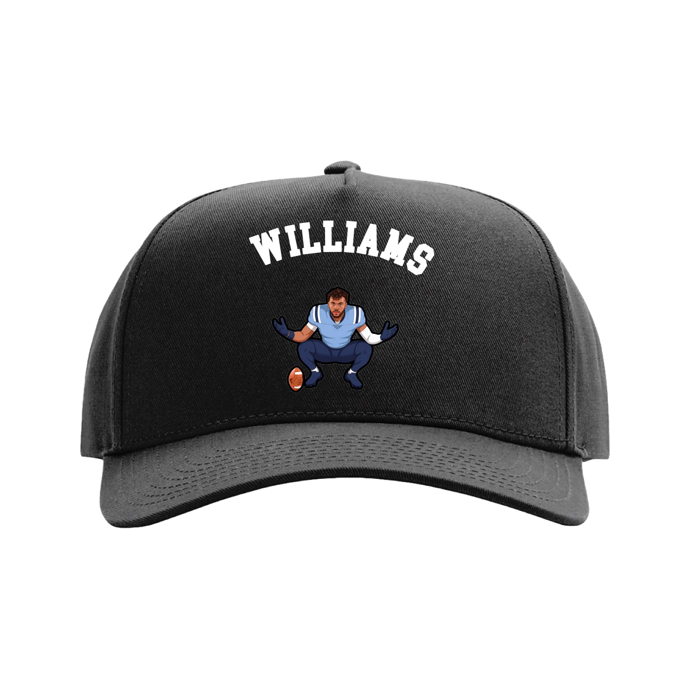 Full Fabric Five-Panel Champ Cap — Shirsey Arch in Black