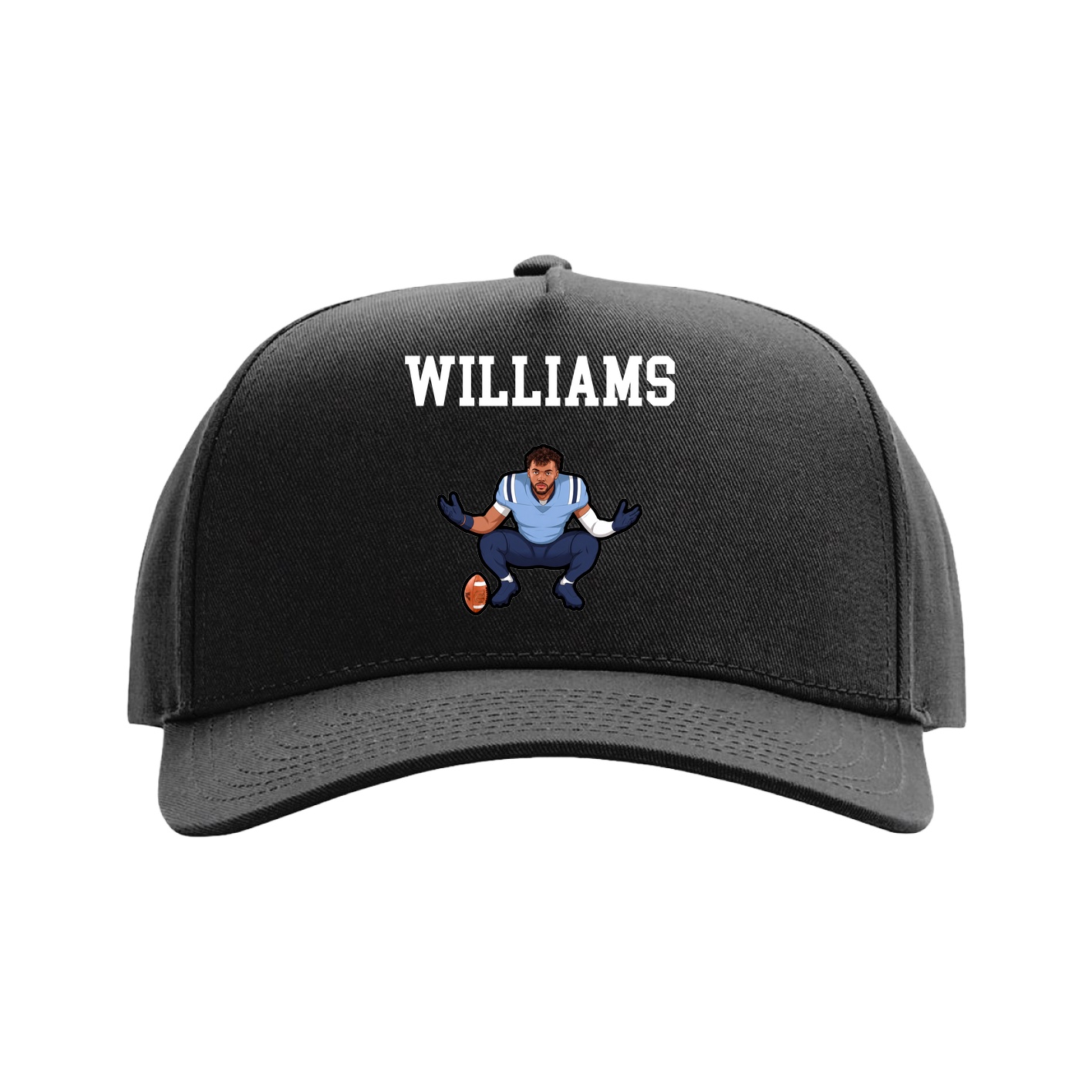 Full Fabric Five-Panel Champ Cap — Shirsey in Black