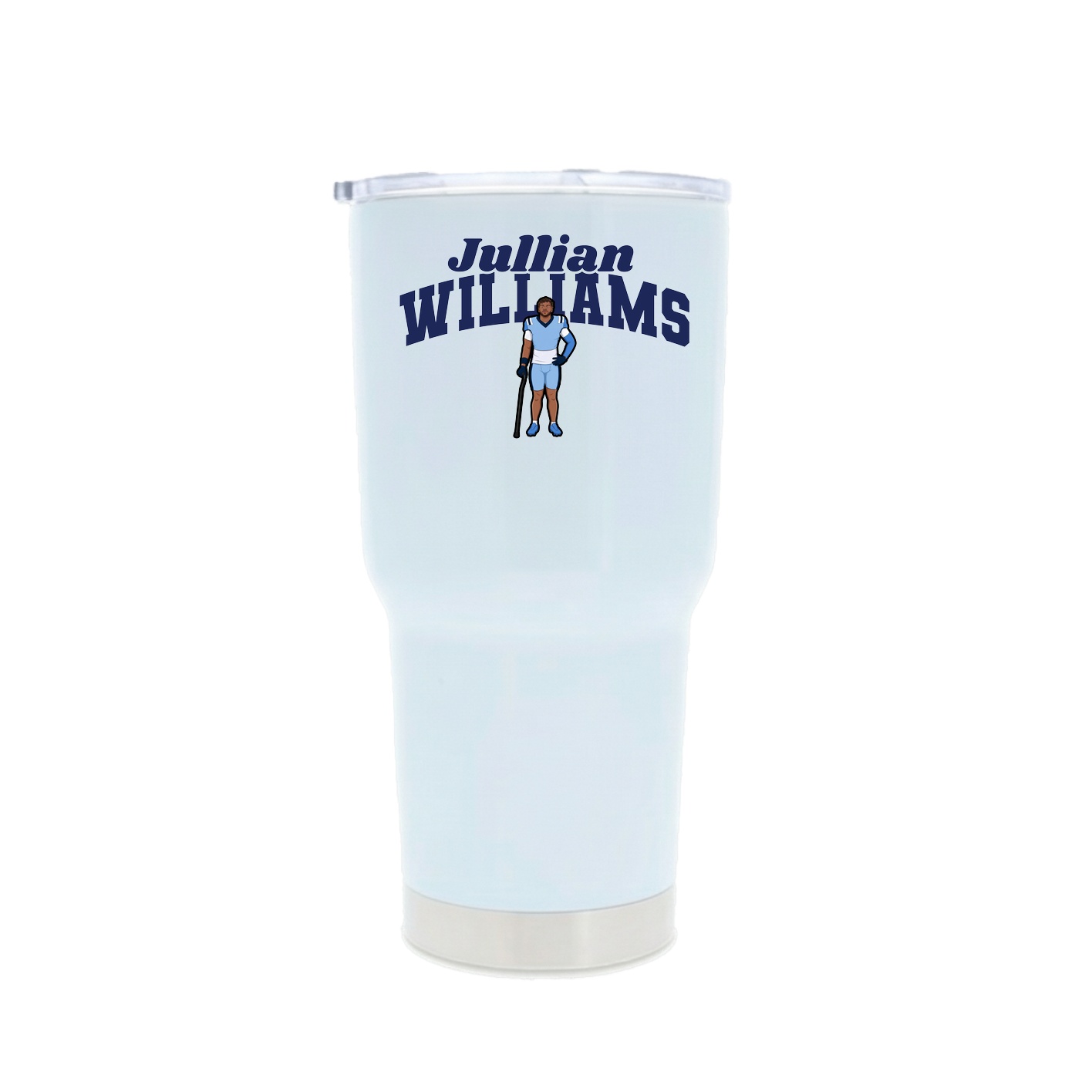 30oz Stainless Steel Tumbler — Signature Arch in White