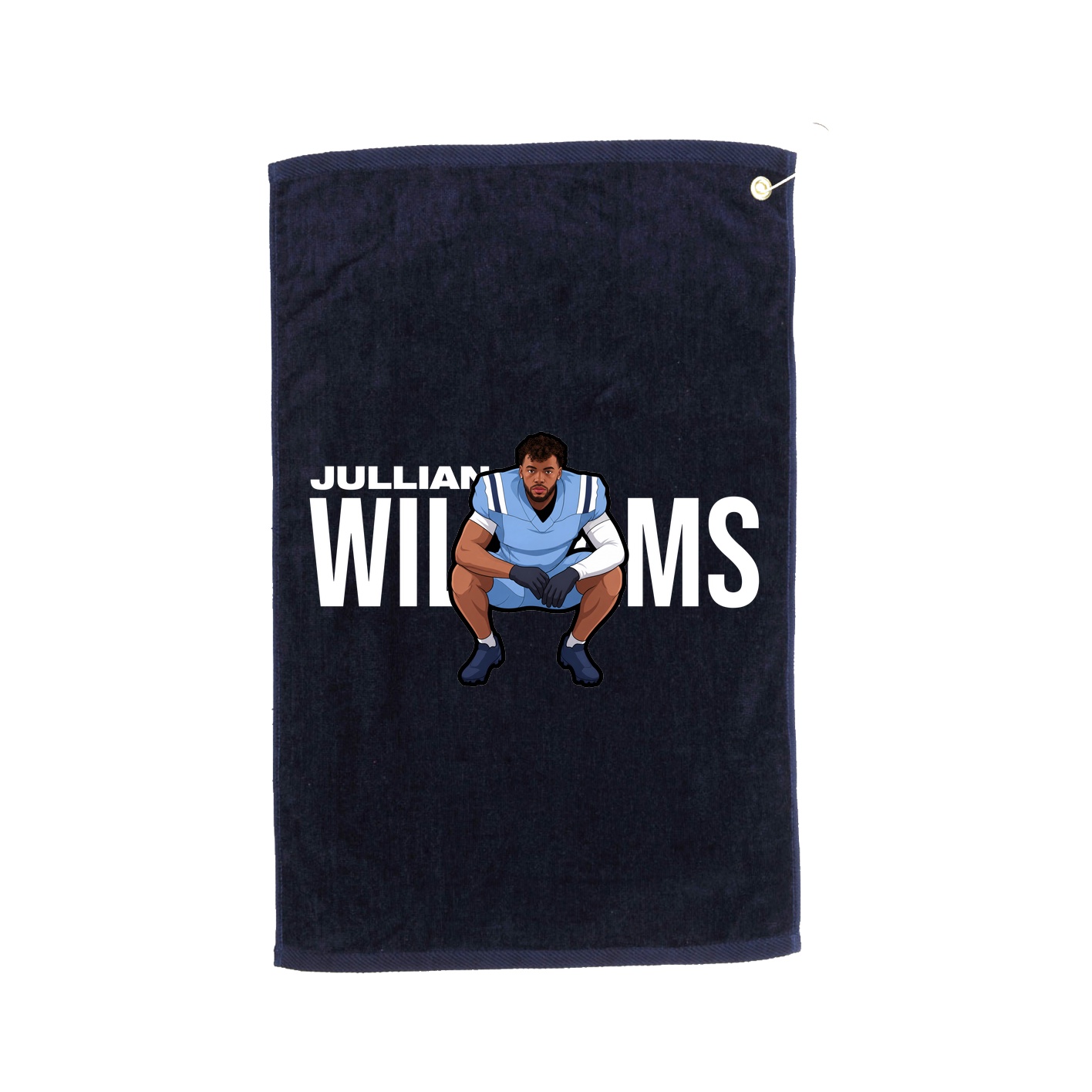 Golf Towel — Player Name in Navy