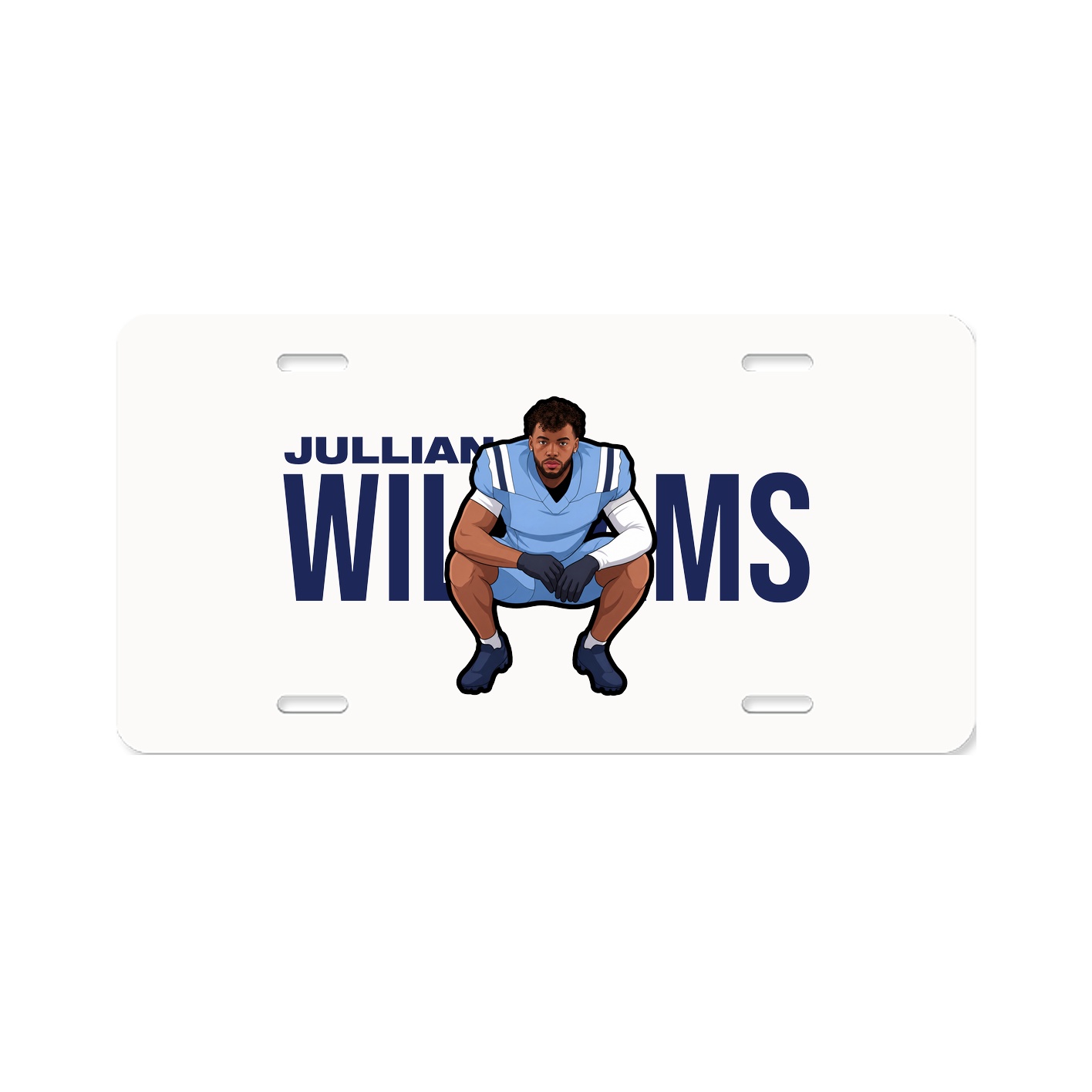 License Plate — Player Name in Classic