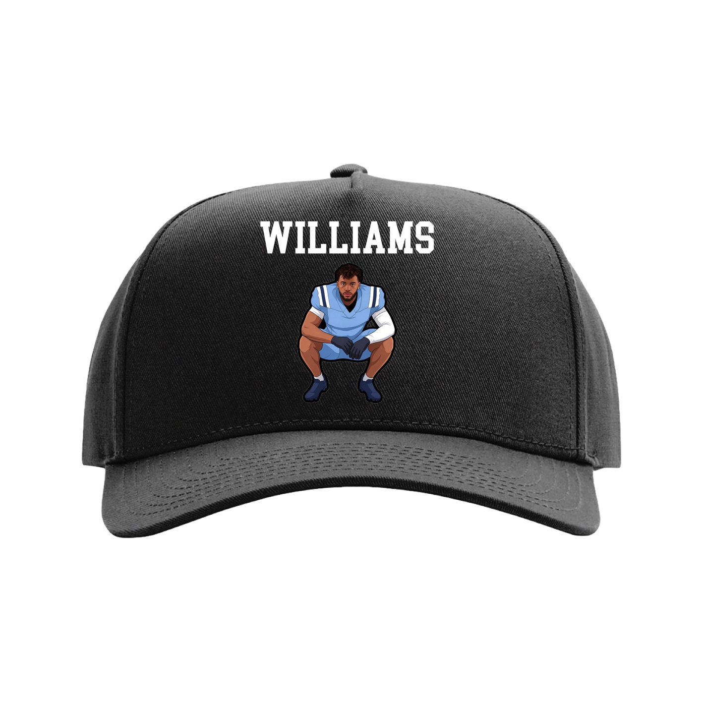 Full Fabric Five-Panel Champ Cap — Shirsey in Black