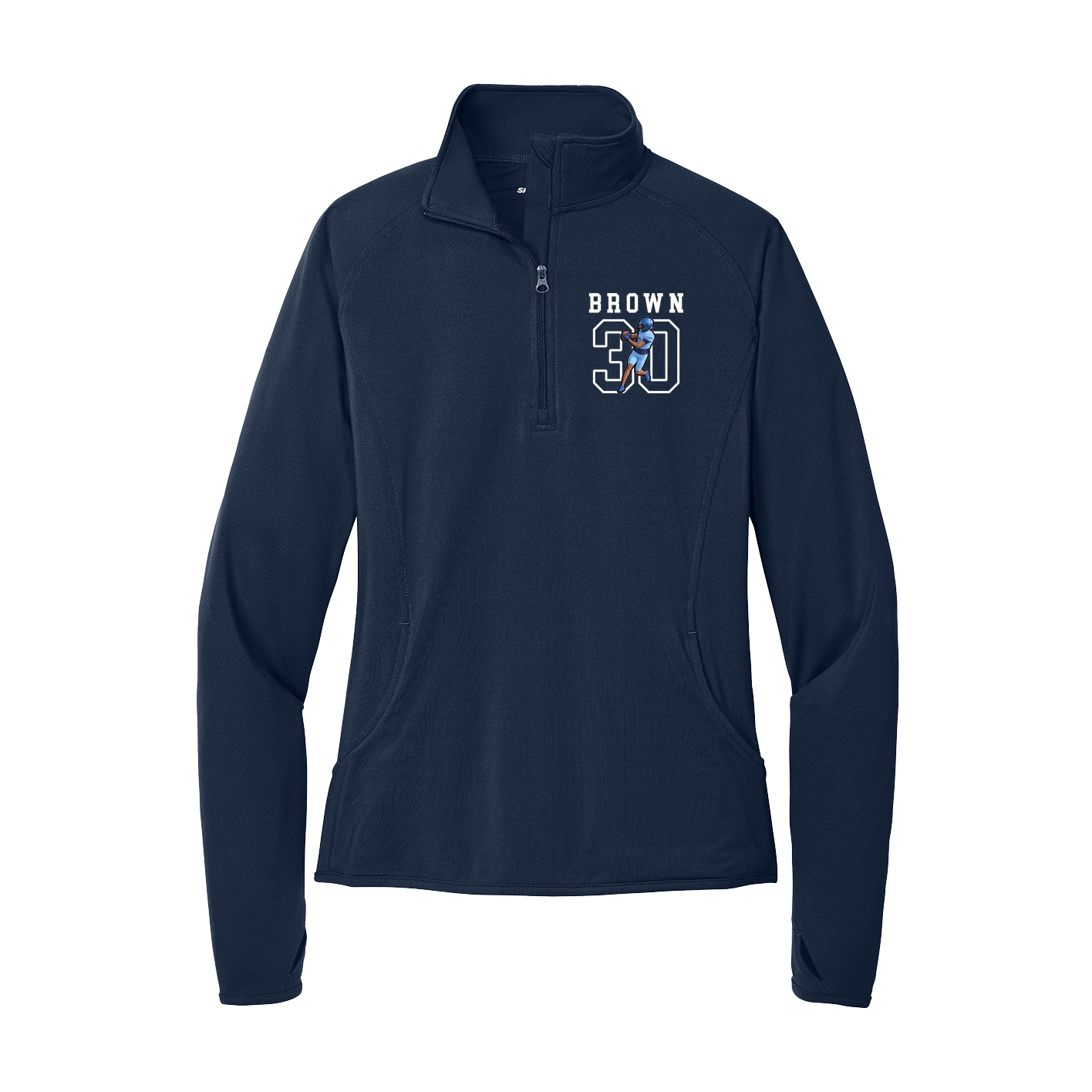 Women's Q-Zip Pullover — Shirsey in Navy